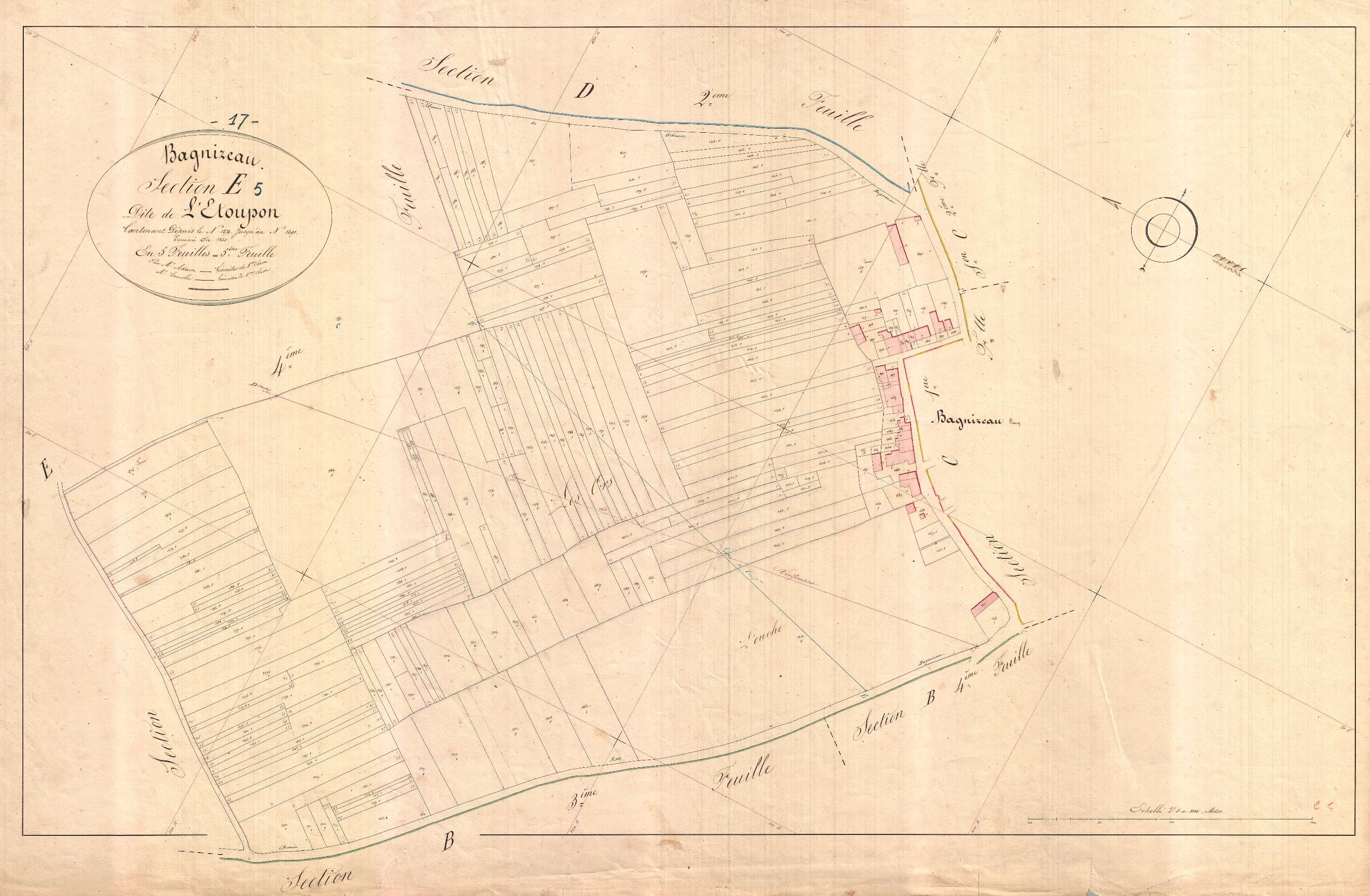 Bagnizeau - Section E5 dite de l'Etoupon.
