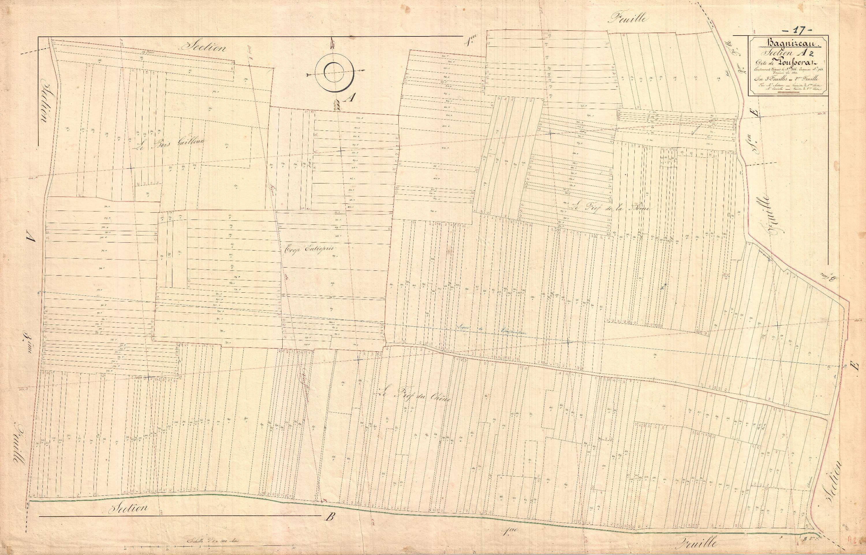 Bagnizeau - Section A2 dite du Pousserat.