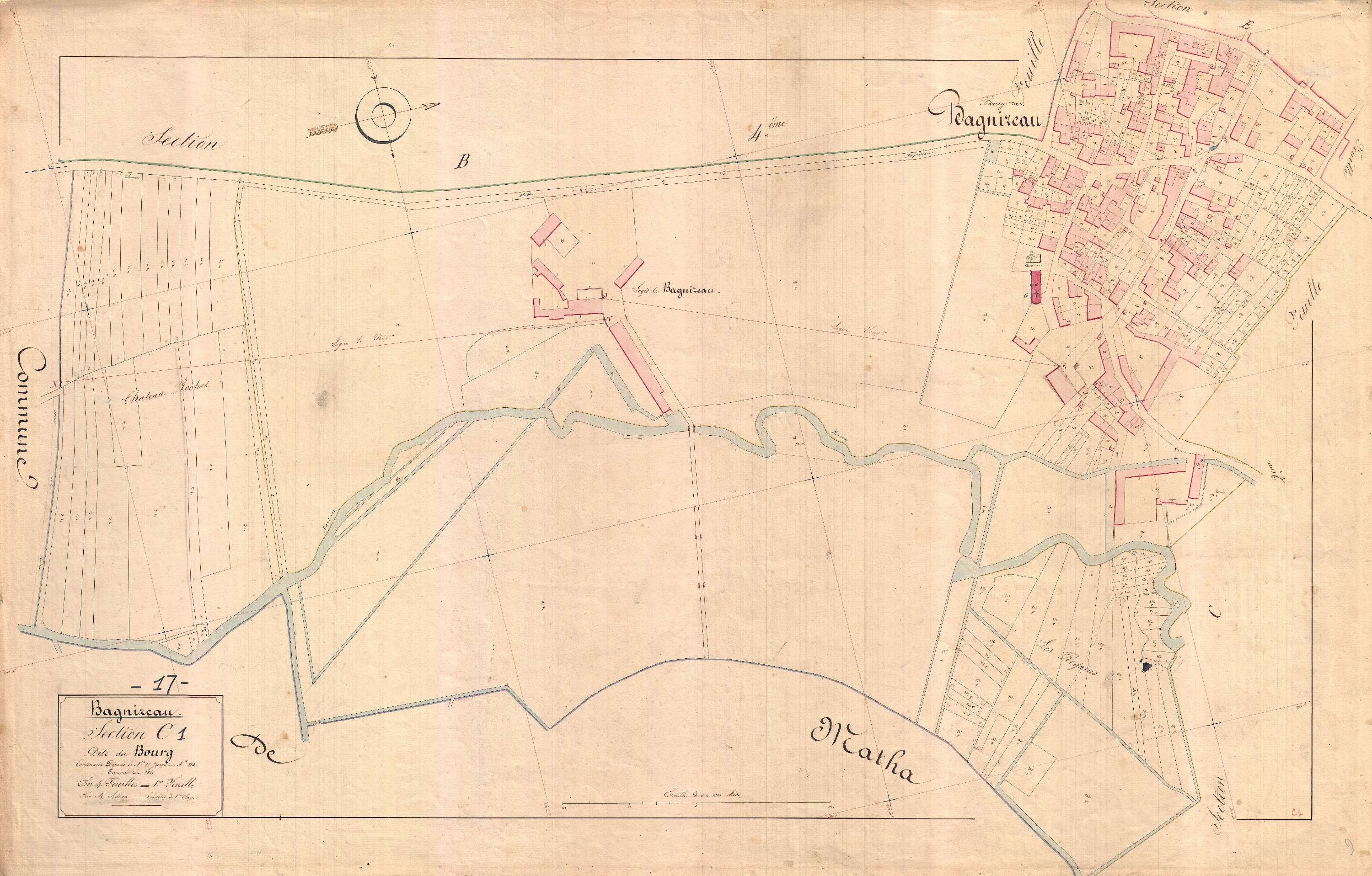 Bagnizeau - Section C1 dite du Bourg.