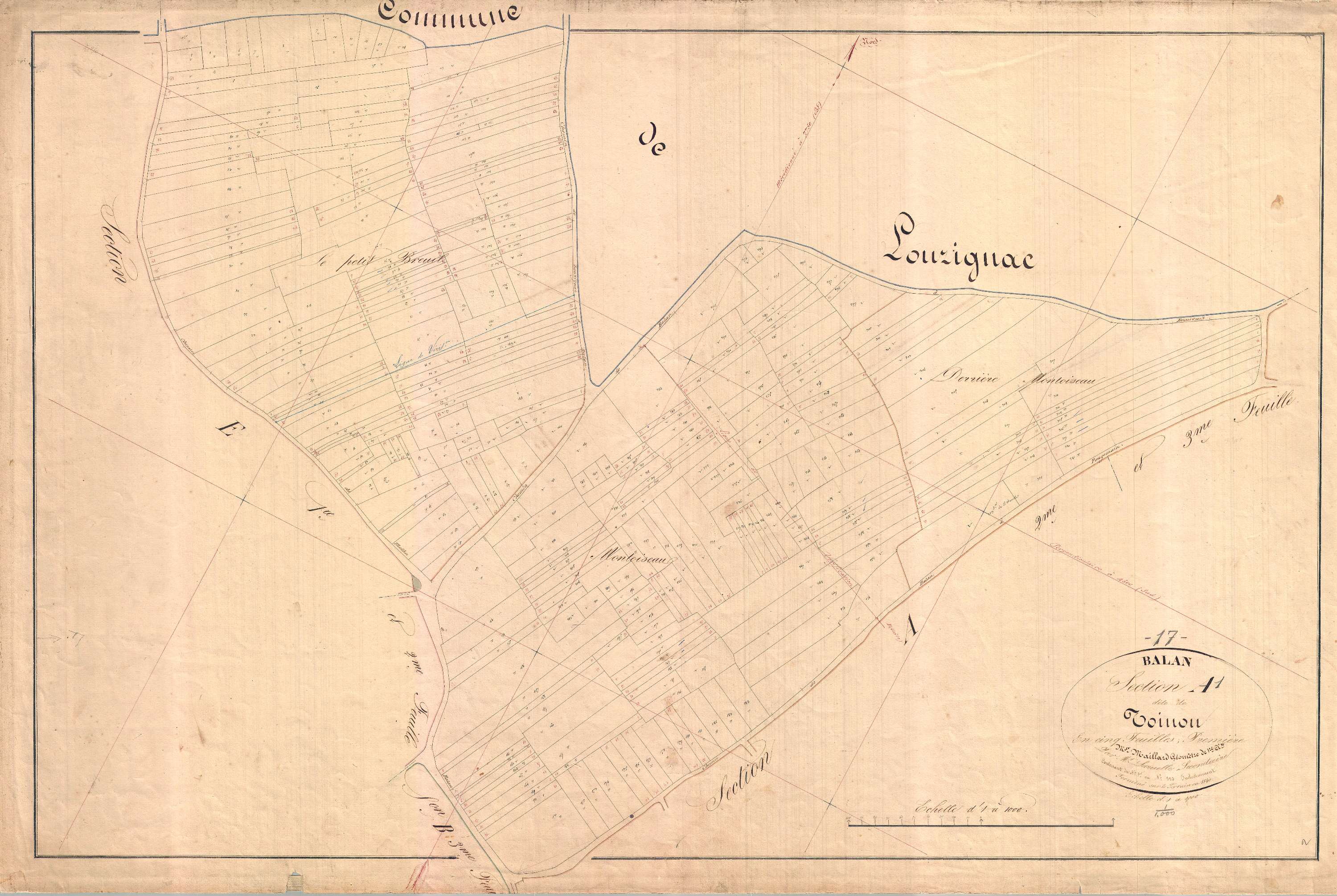 Ballans - Section A1 dite de Toinon.