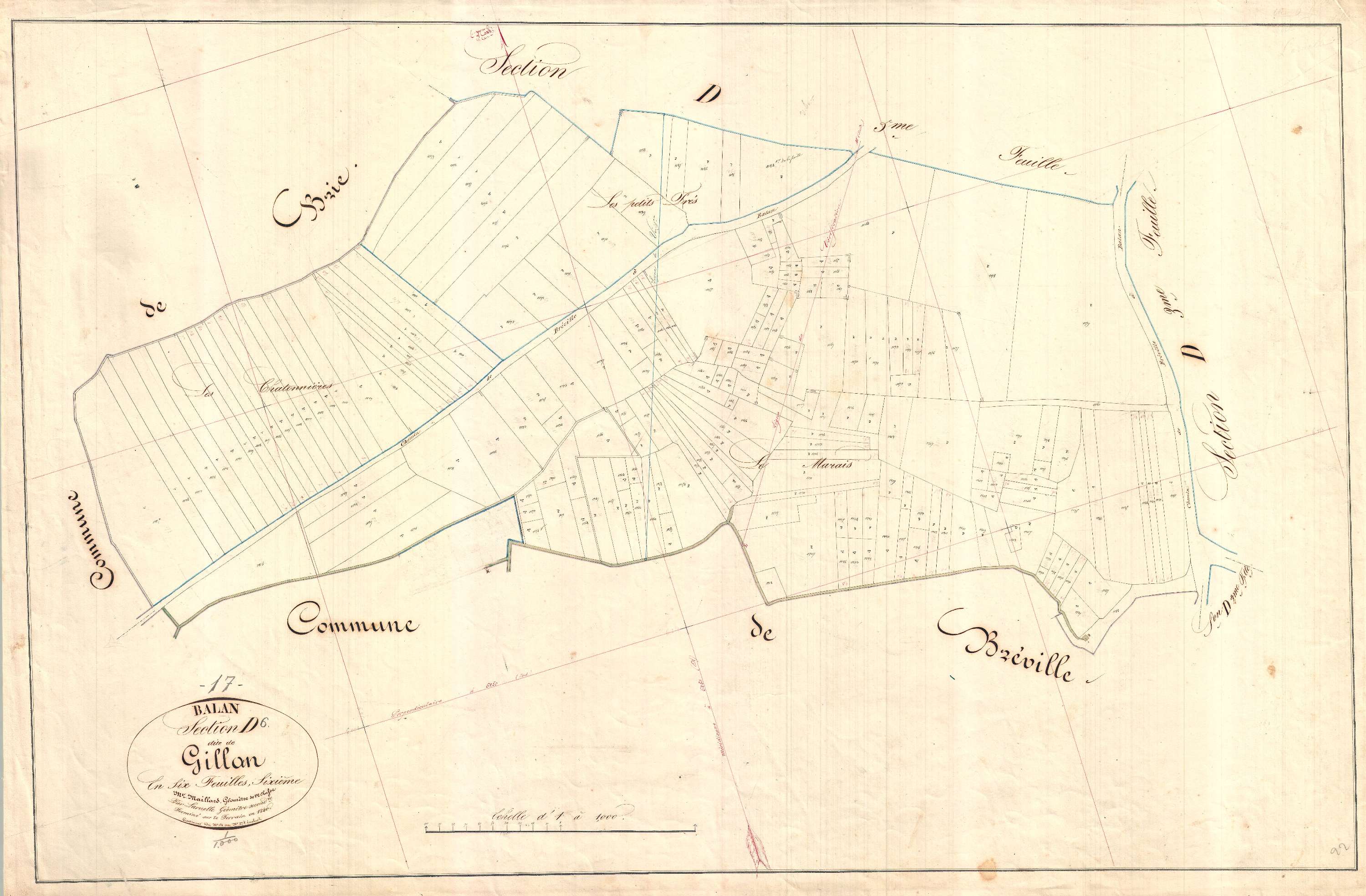 Ballans - Section D6 dite de Gillan.