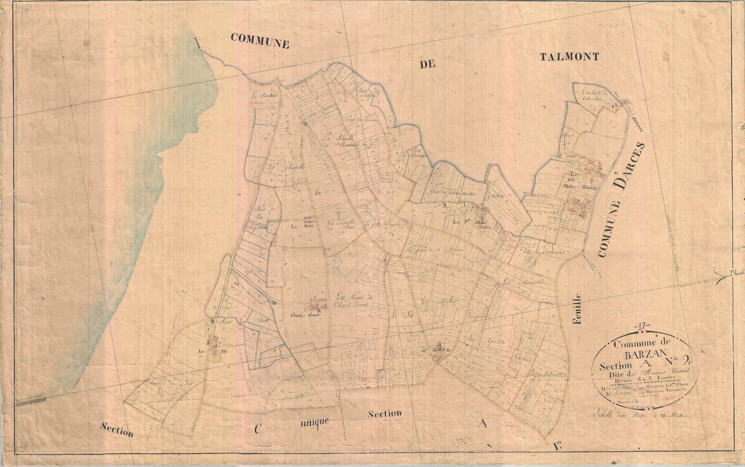 Barzan - Section A2 dite des Maisons neuves.