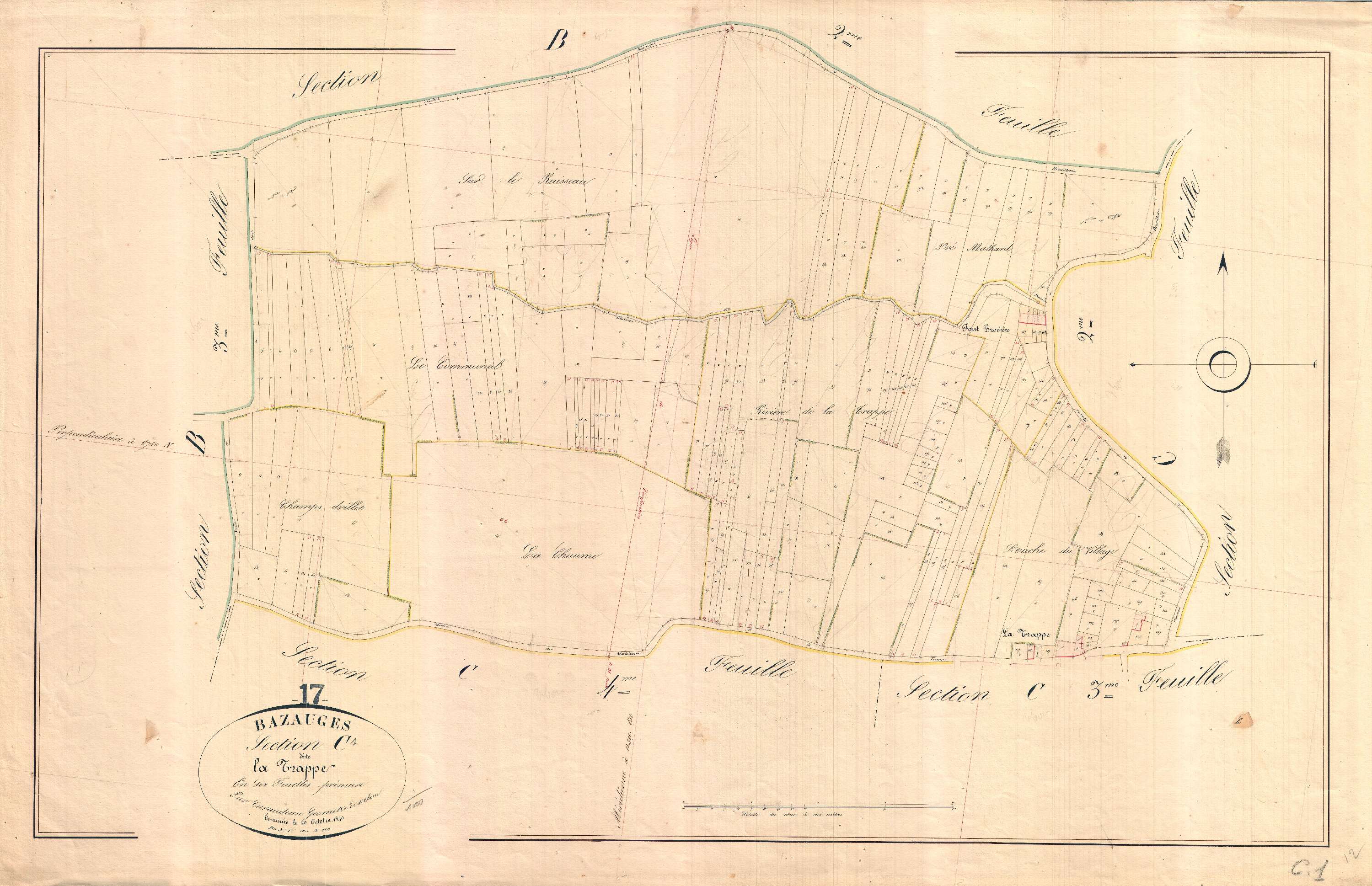 Bazauges - Section C1 dite de la Trappe.