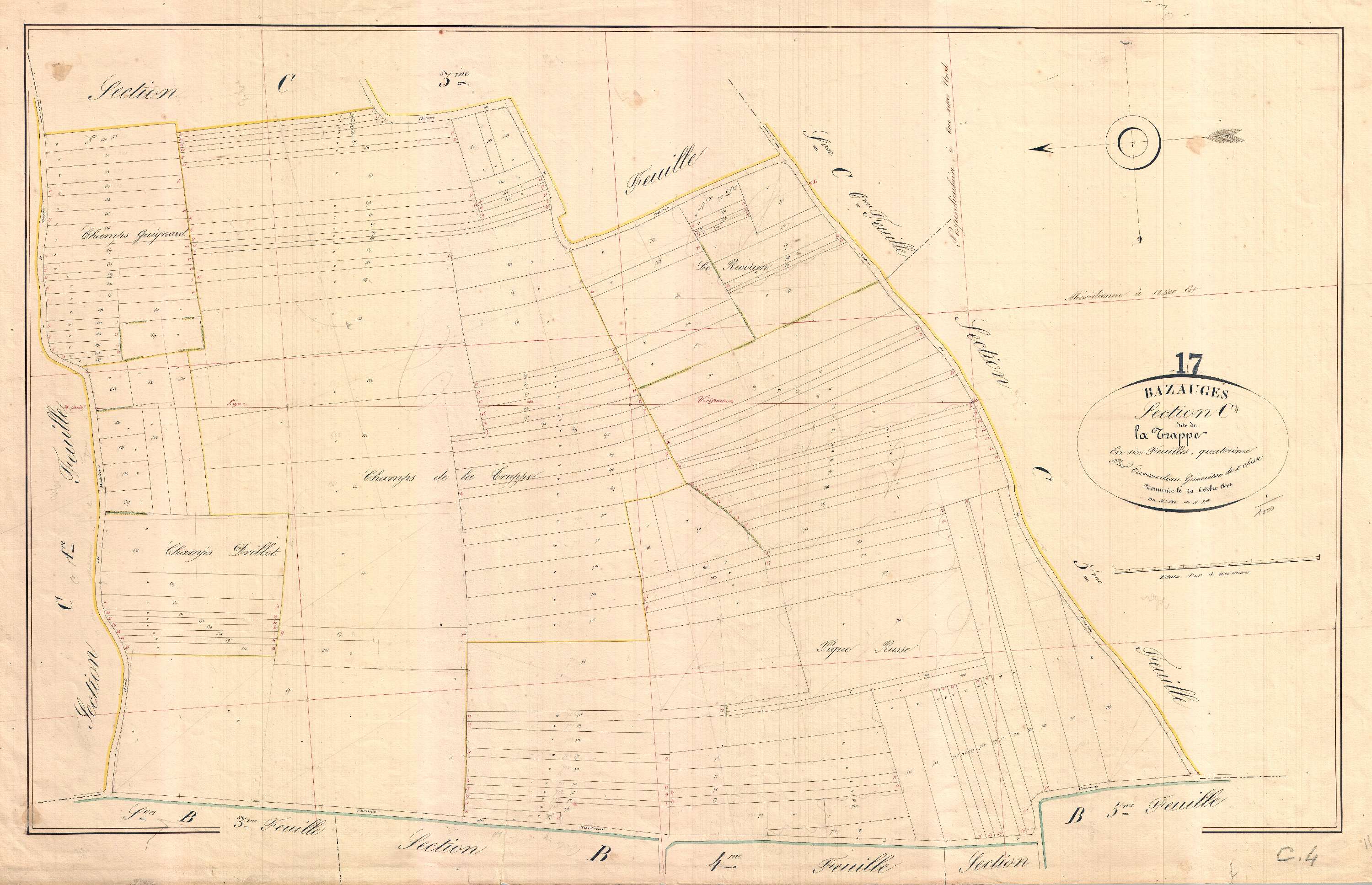 Bazauges - Section C4 dite de la Trappe.