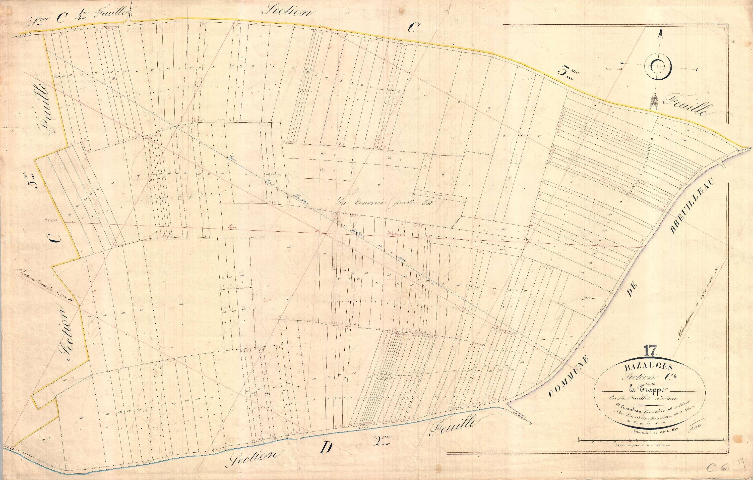 Bazauges - Section C6 dite de la Trappe.