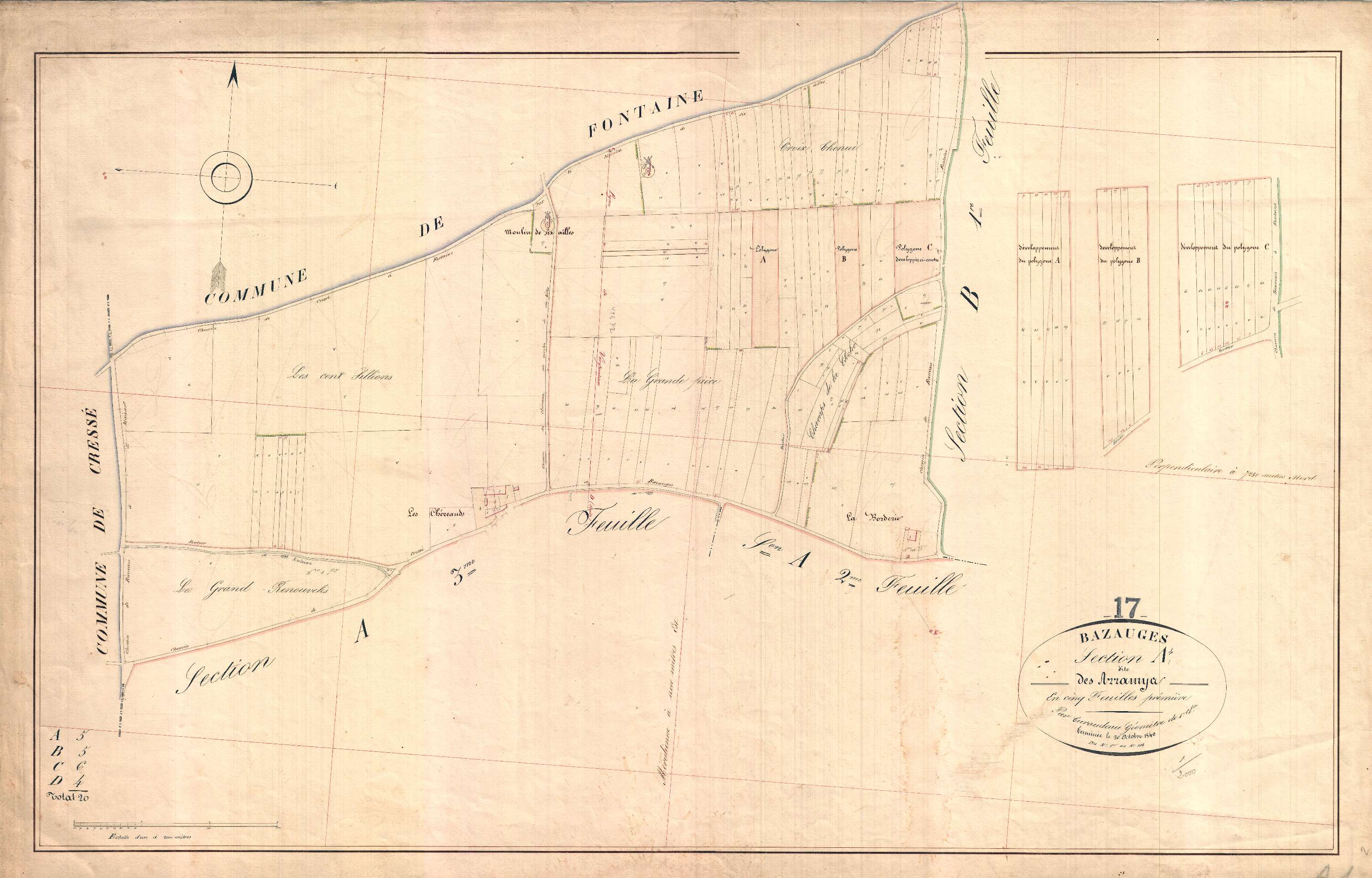 Bazauges - Section A1 dite des Arramya.
