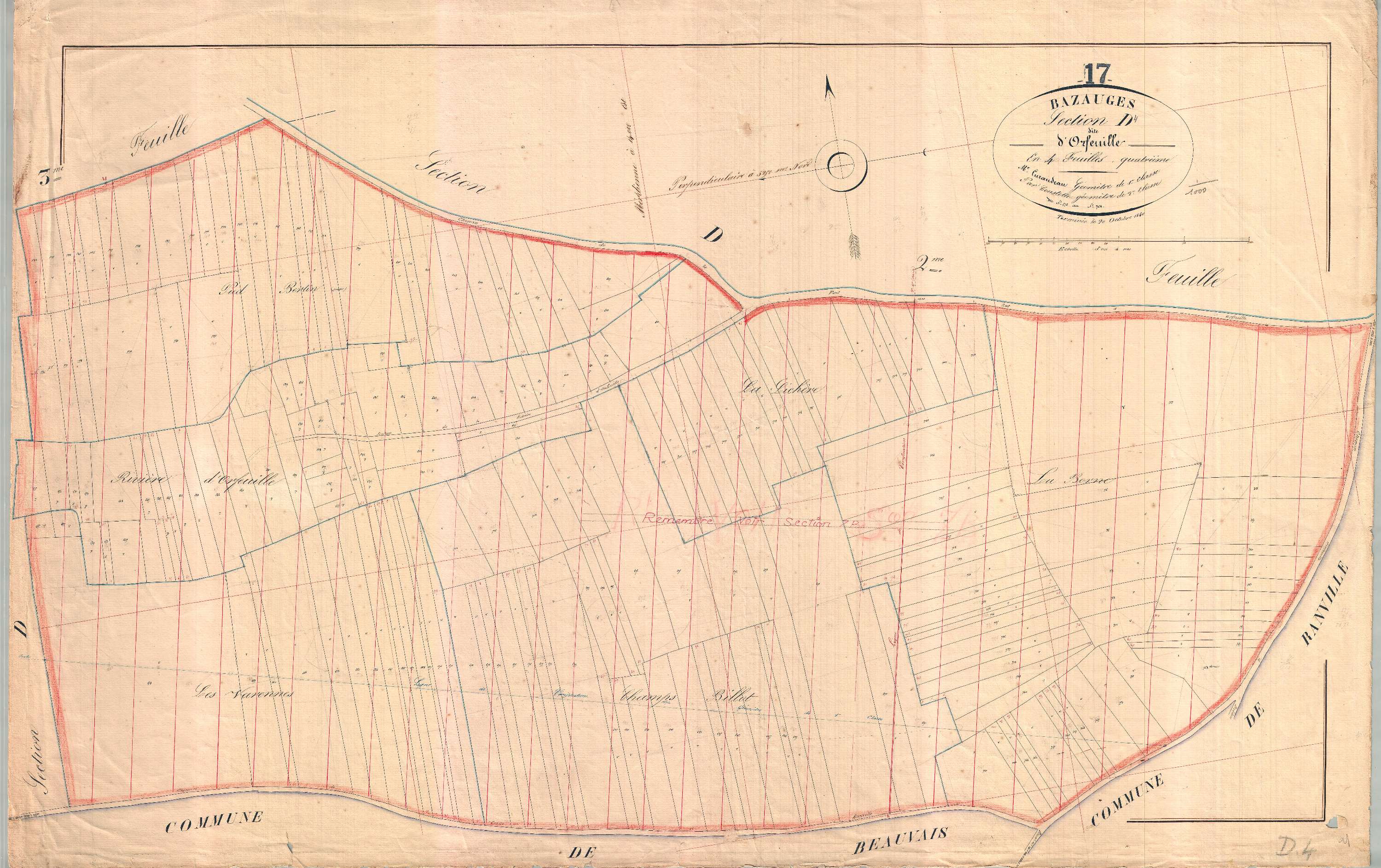 Bazauges - Section D4 dite d'Orfeuille.