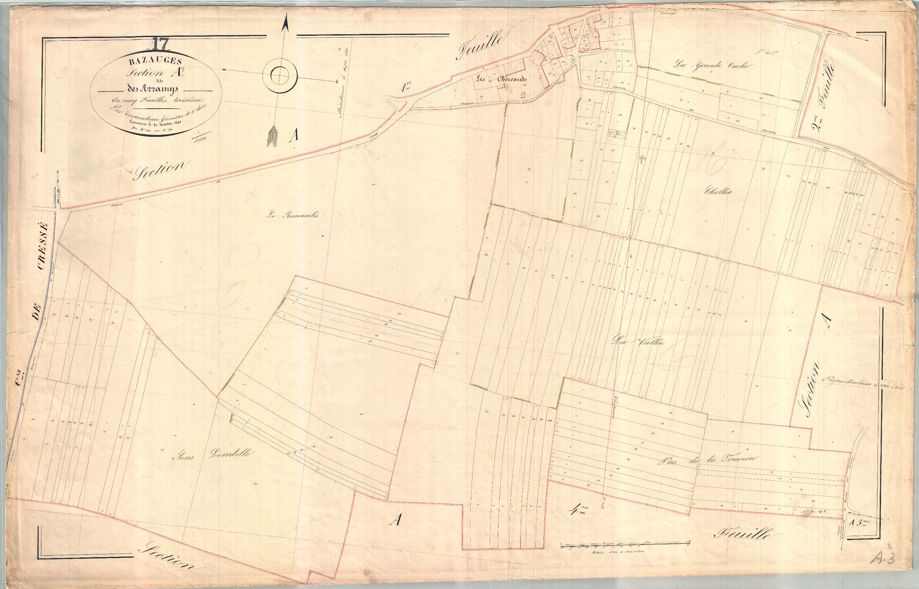 Bazauges - Section A3 dite des Arramya.
