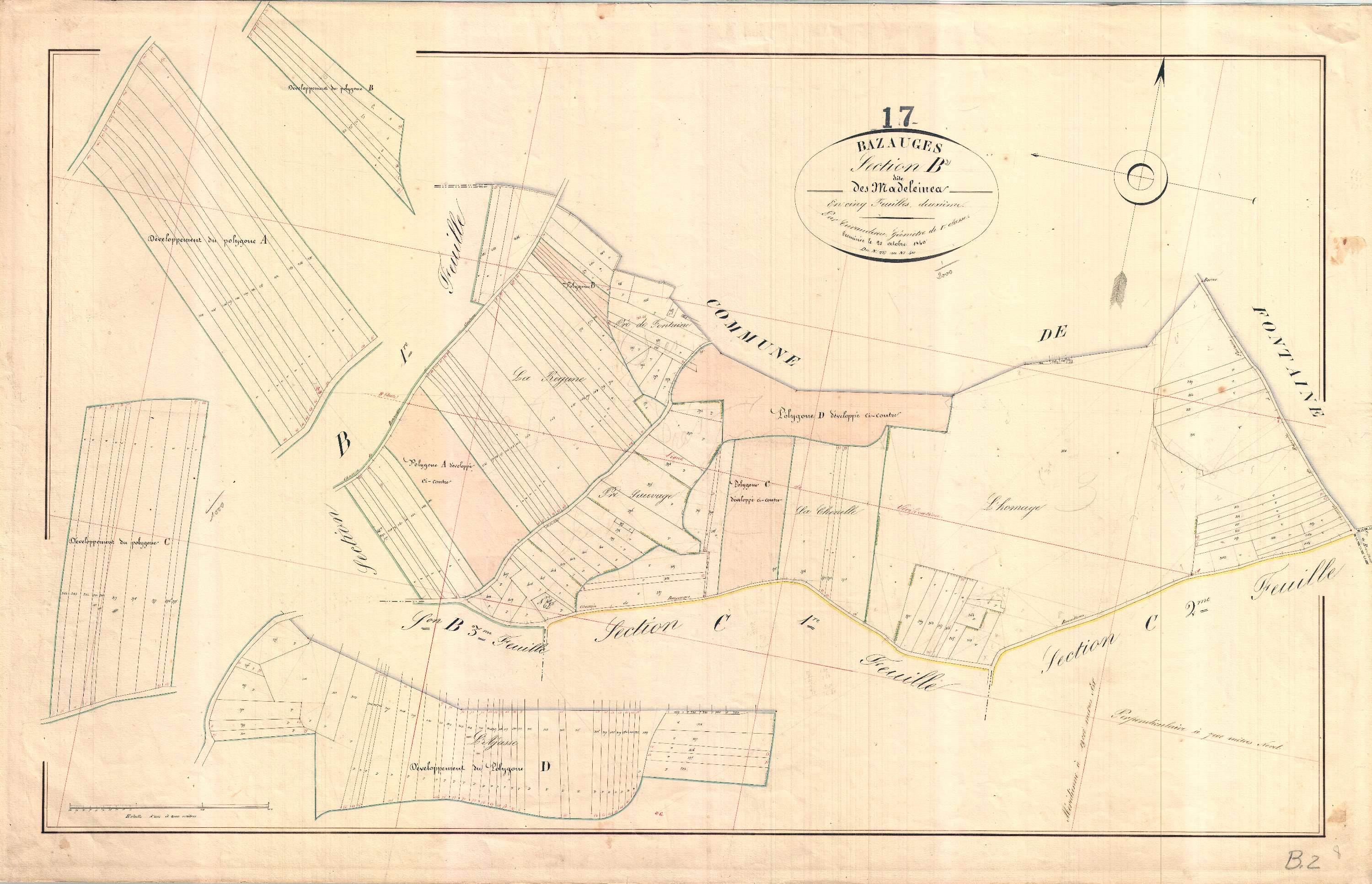 Bazauges - Section B2 dite des Madeleines.