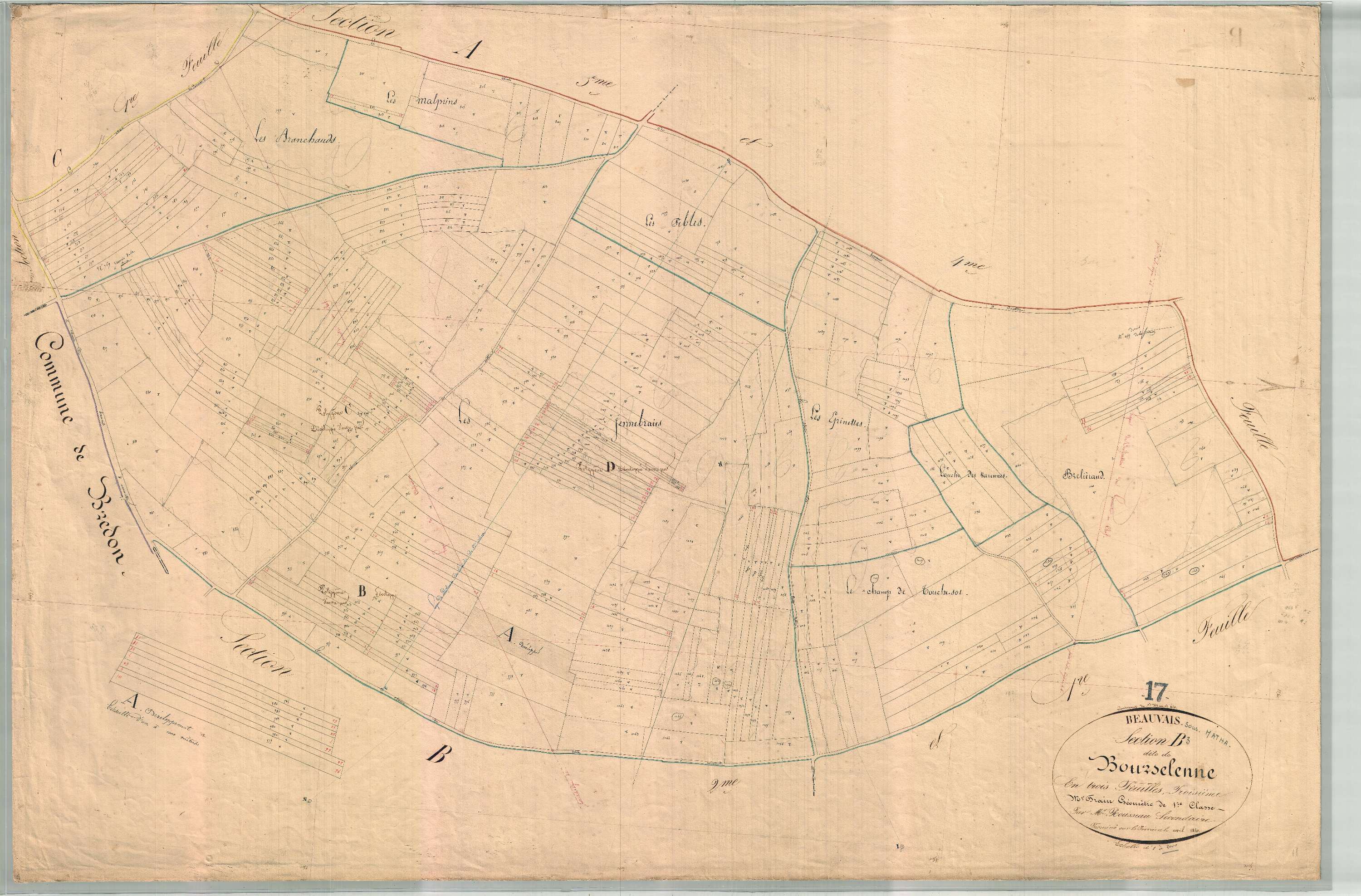 Beauvais-sur-Matha - Section B3 dite de la Bourselenne.