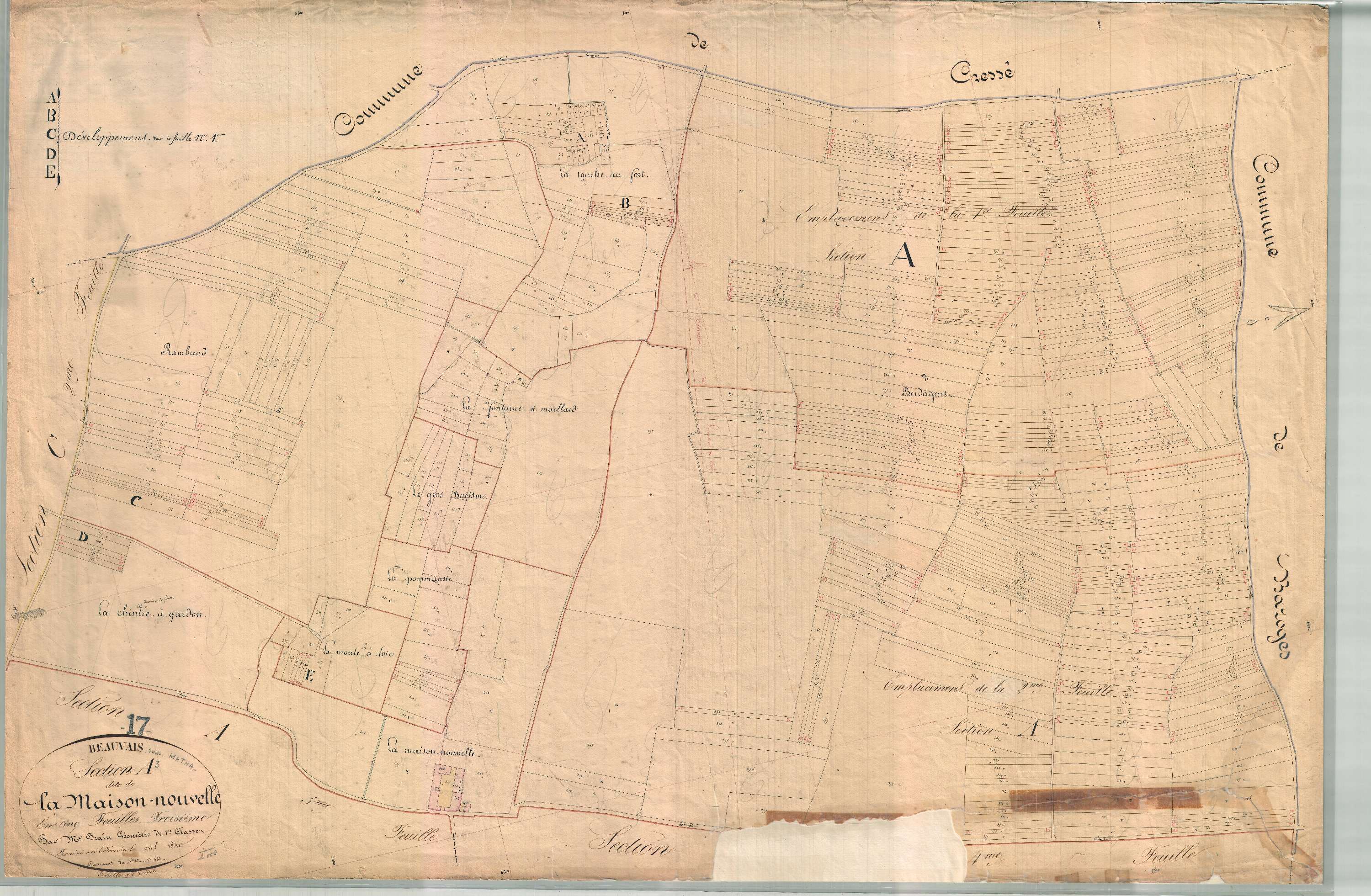 Beauvais-sur-Matha - Section A3 dite de la Maison Nouvelle.