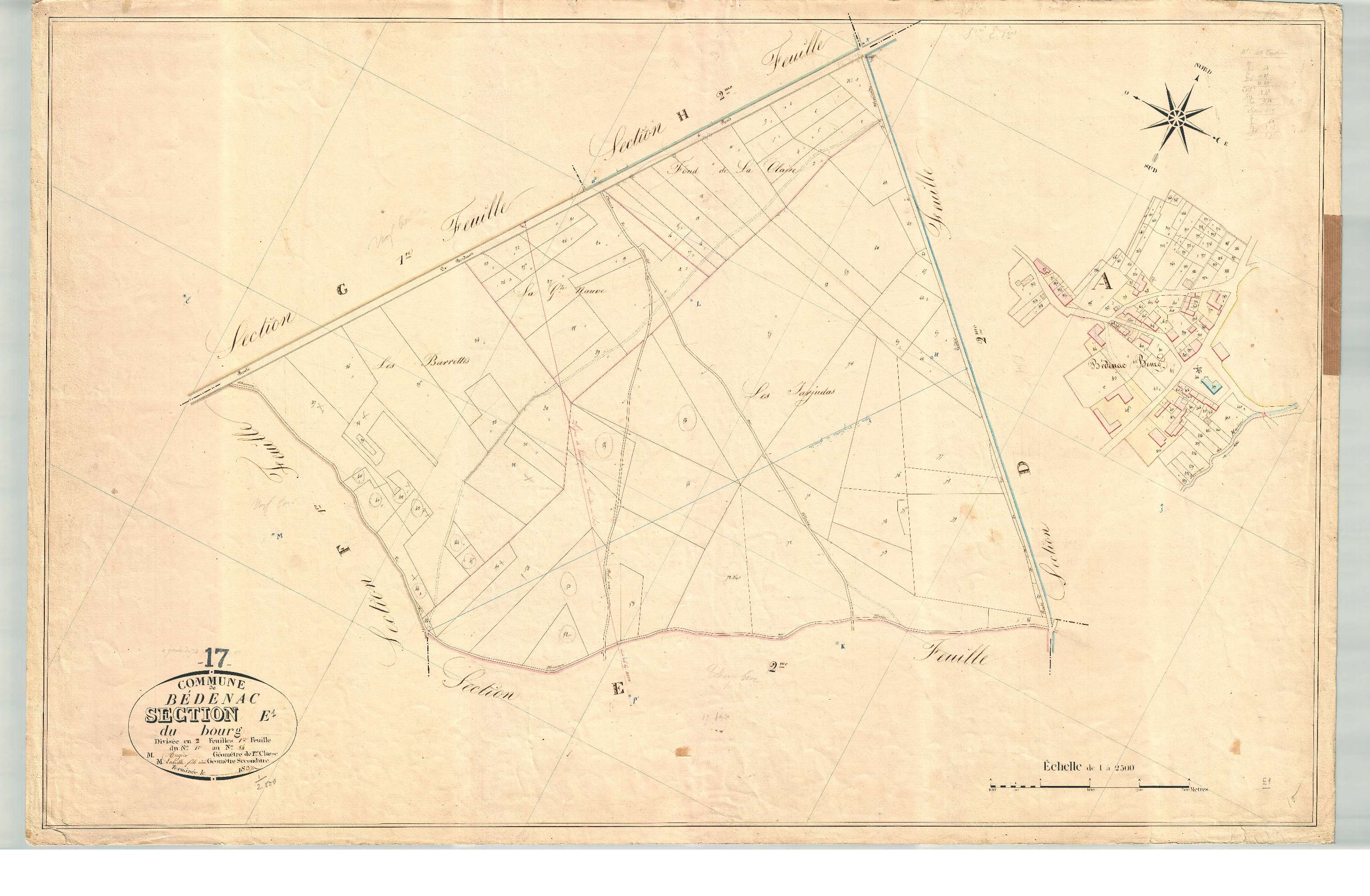 Bedenac - Section E1 dite du Bourg.