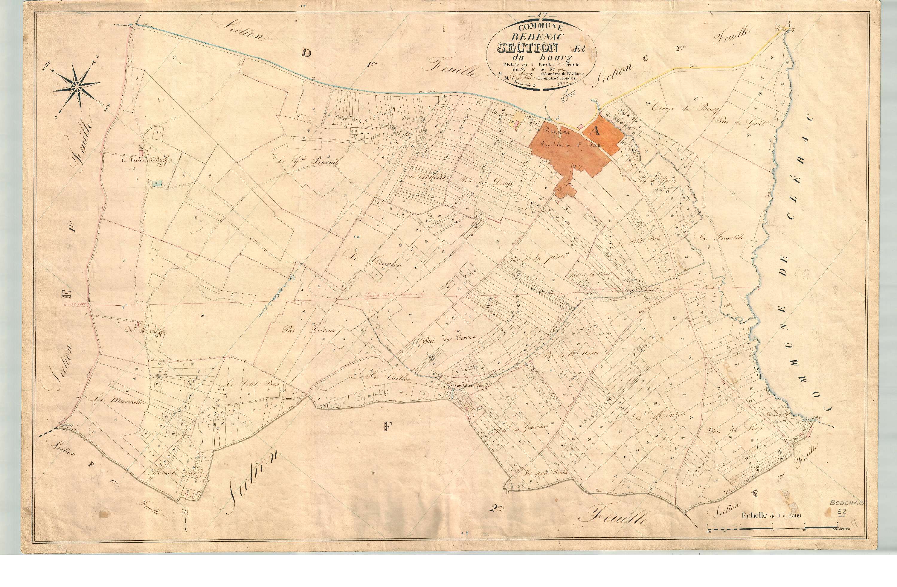 Bedenac - Section E2 dite du Bourg.