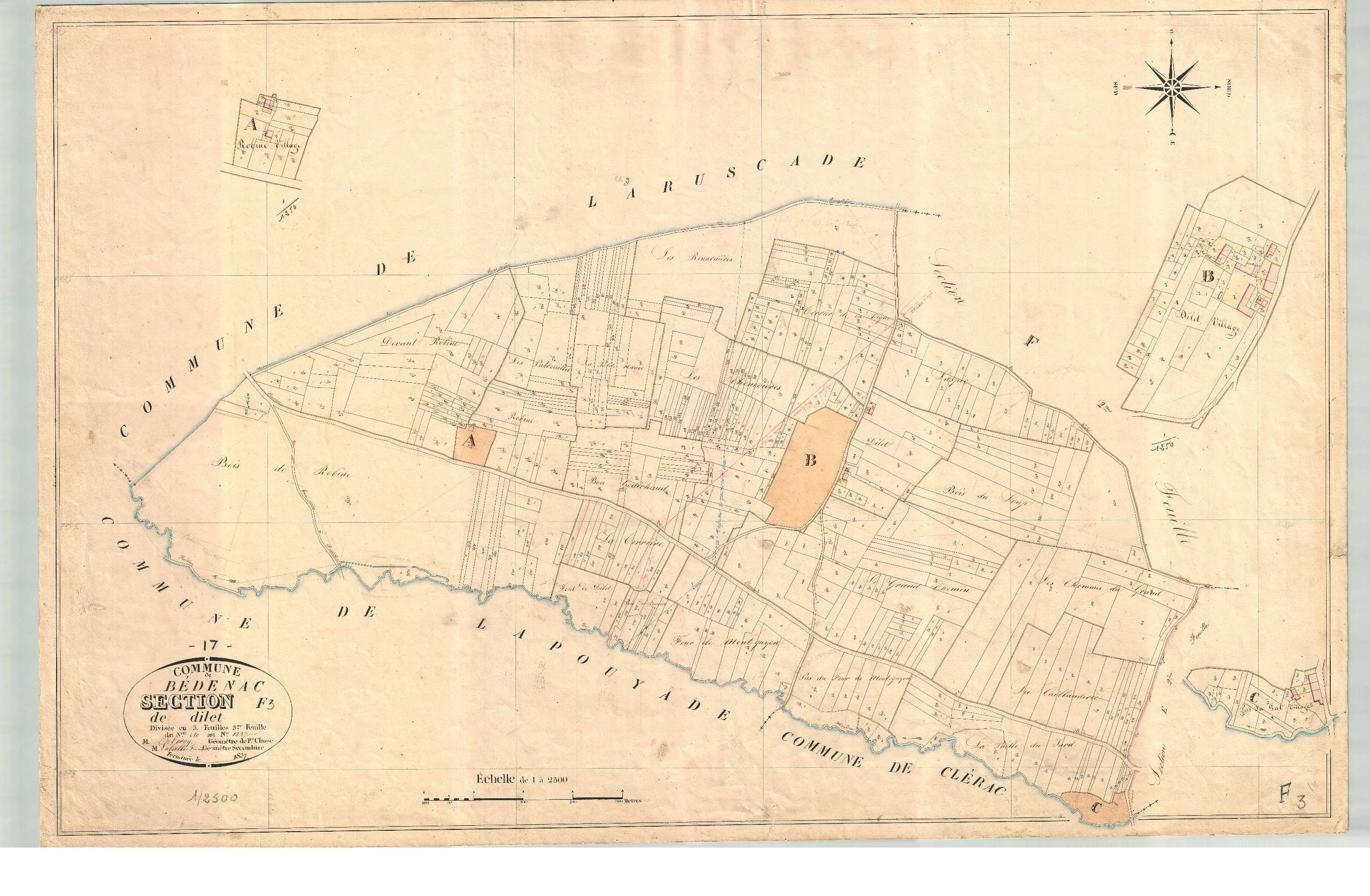 Bedenac - Section F3 dite de Dilet.