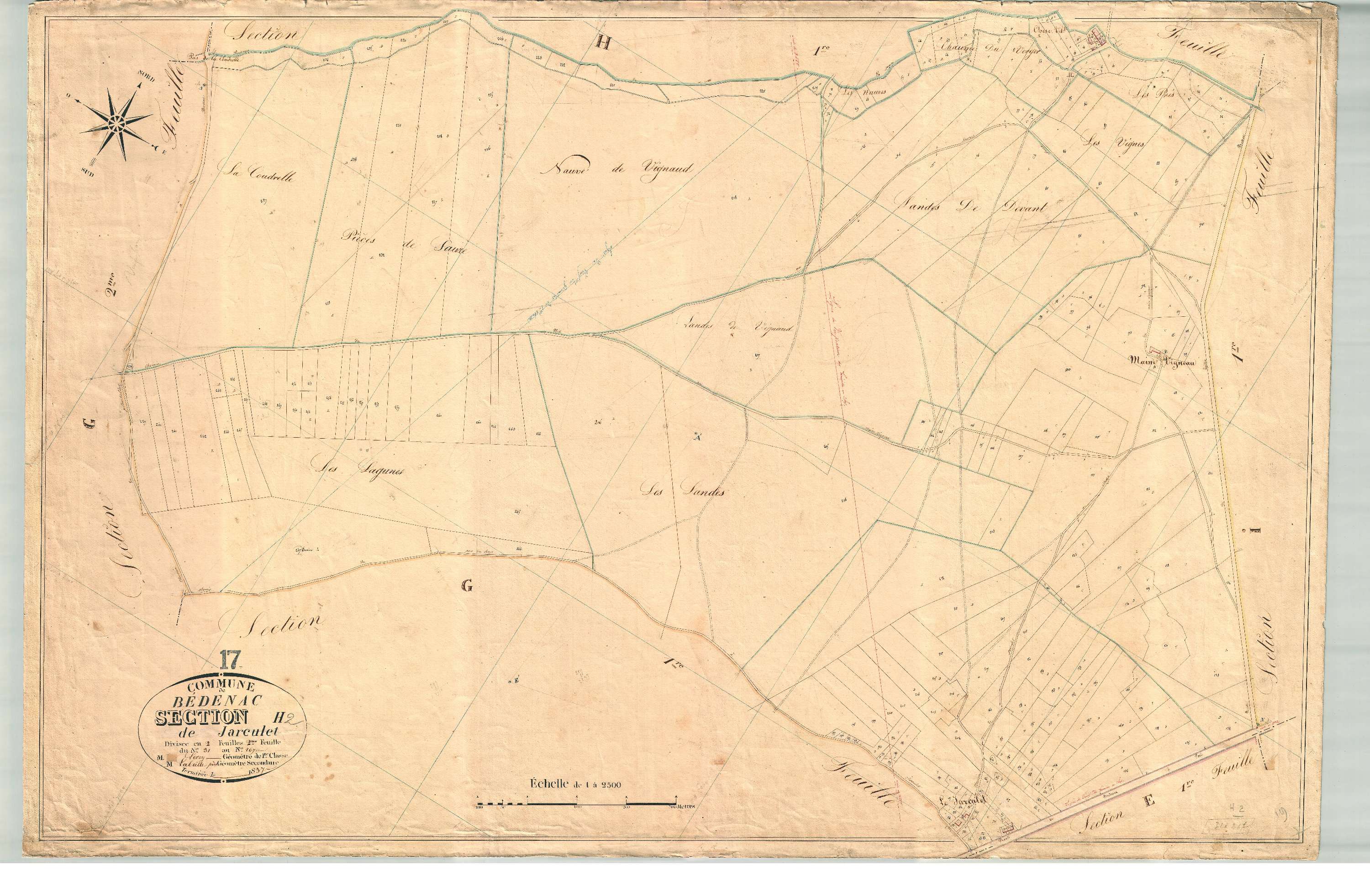 Bedenac - Section H2 dite de Jarculet.