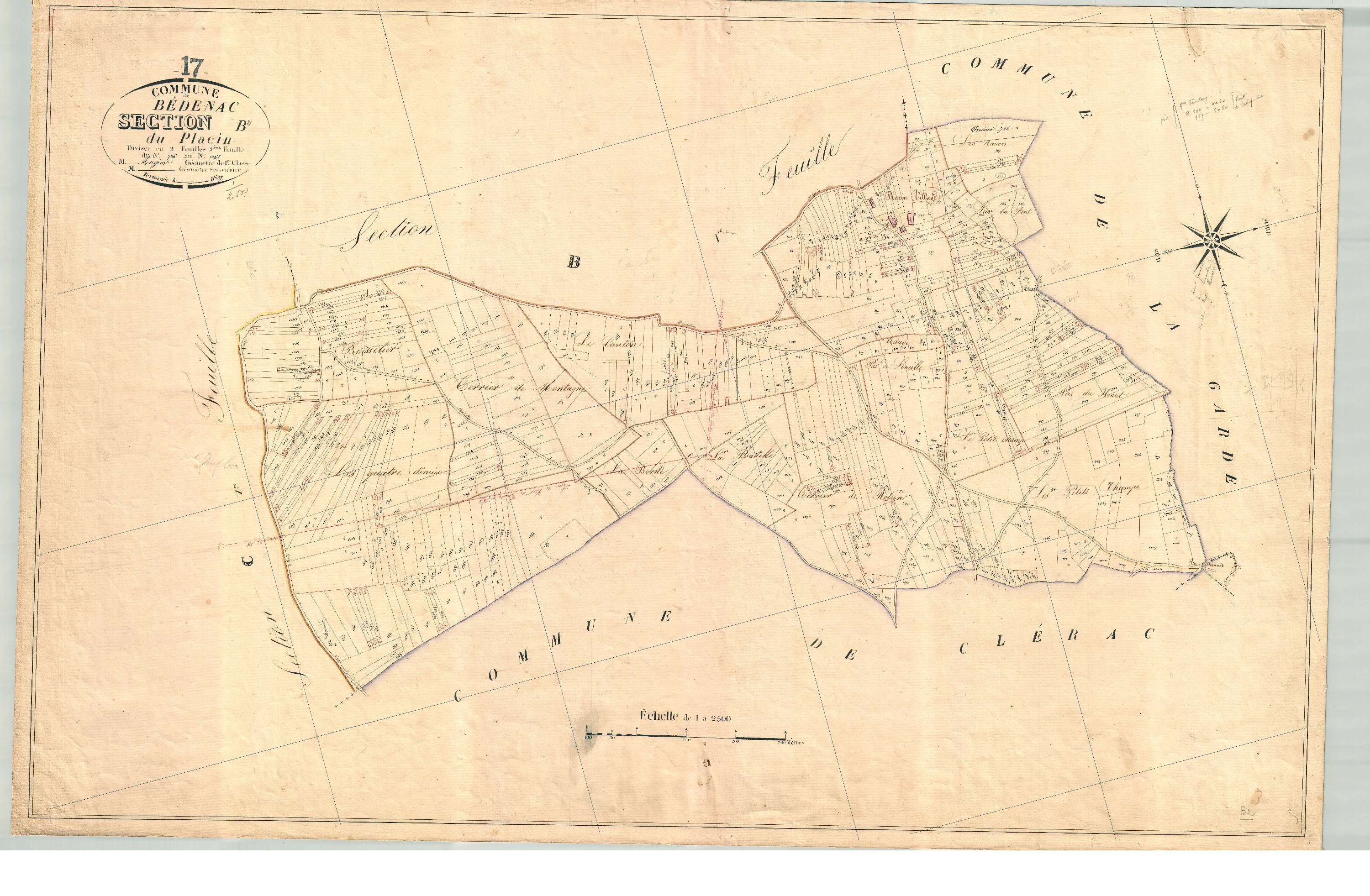 Bedenac - Section B2 dite du Placin.