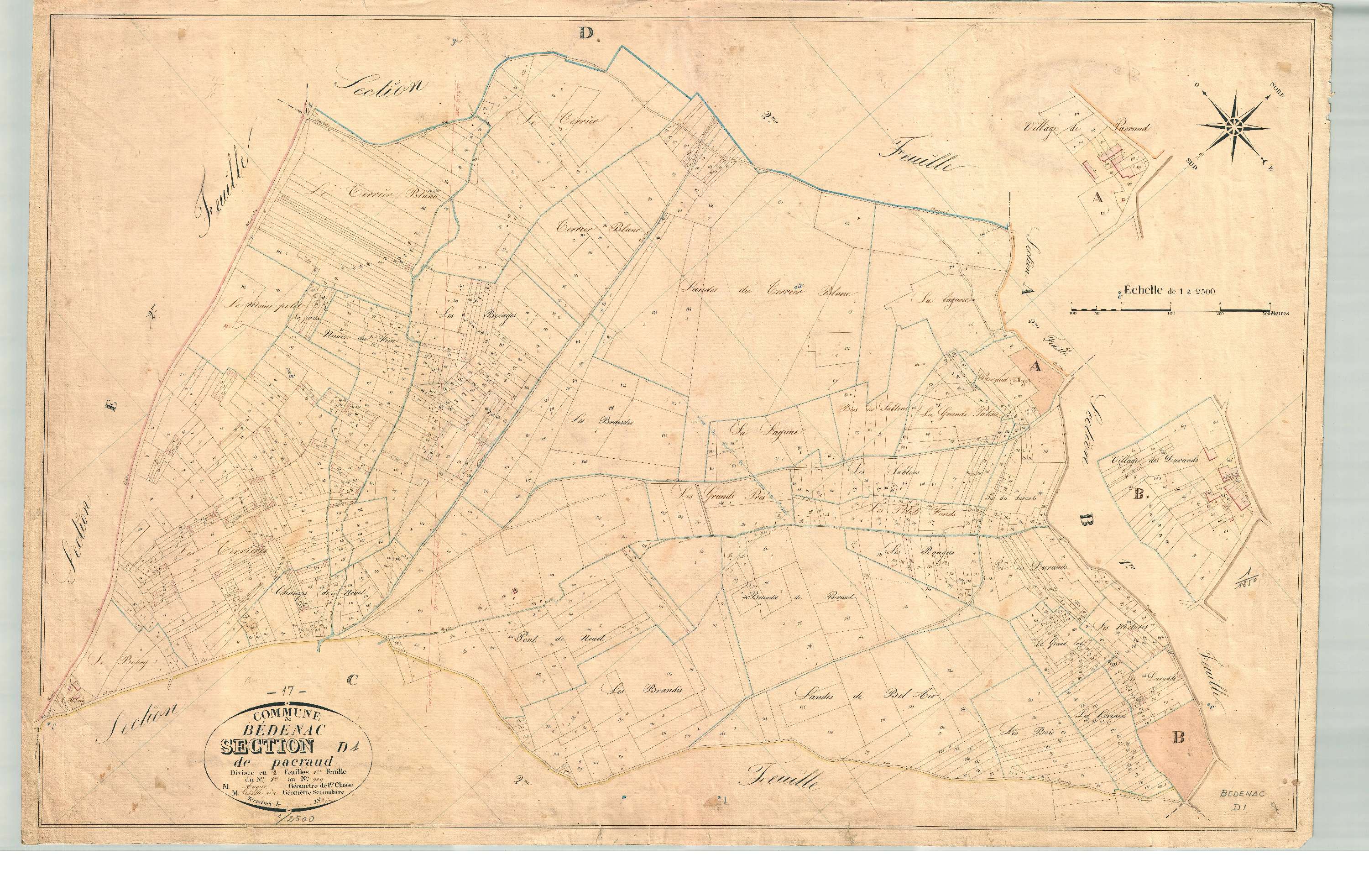 Bedenac - Section D1 dite de Pacraud.