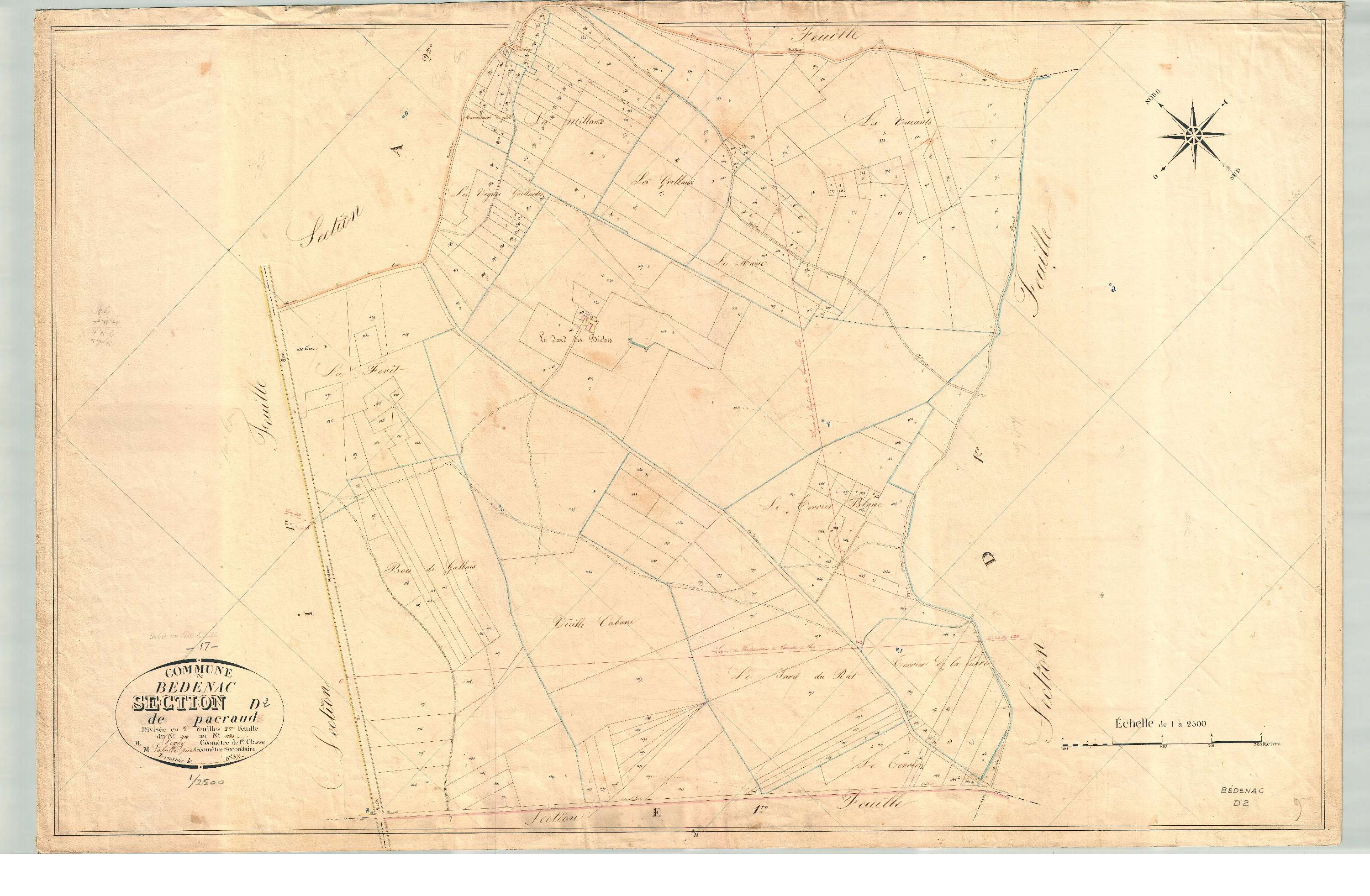 Bedenac - Section D2 dite de Pacraud.
