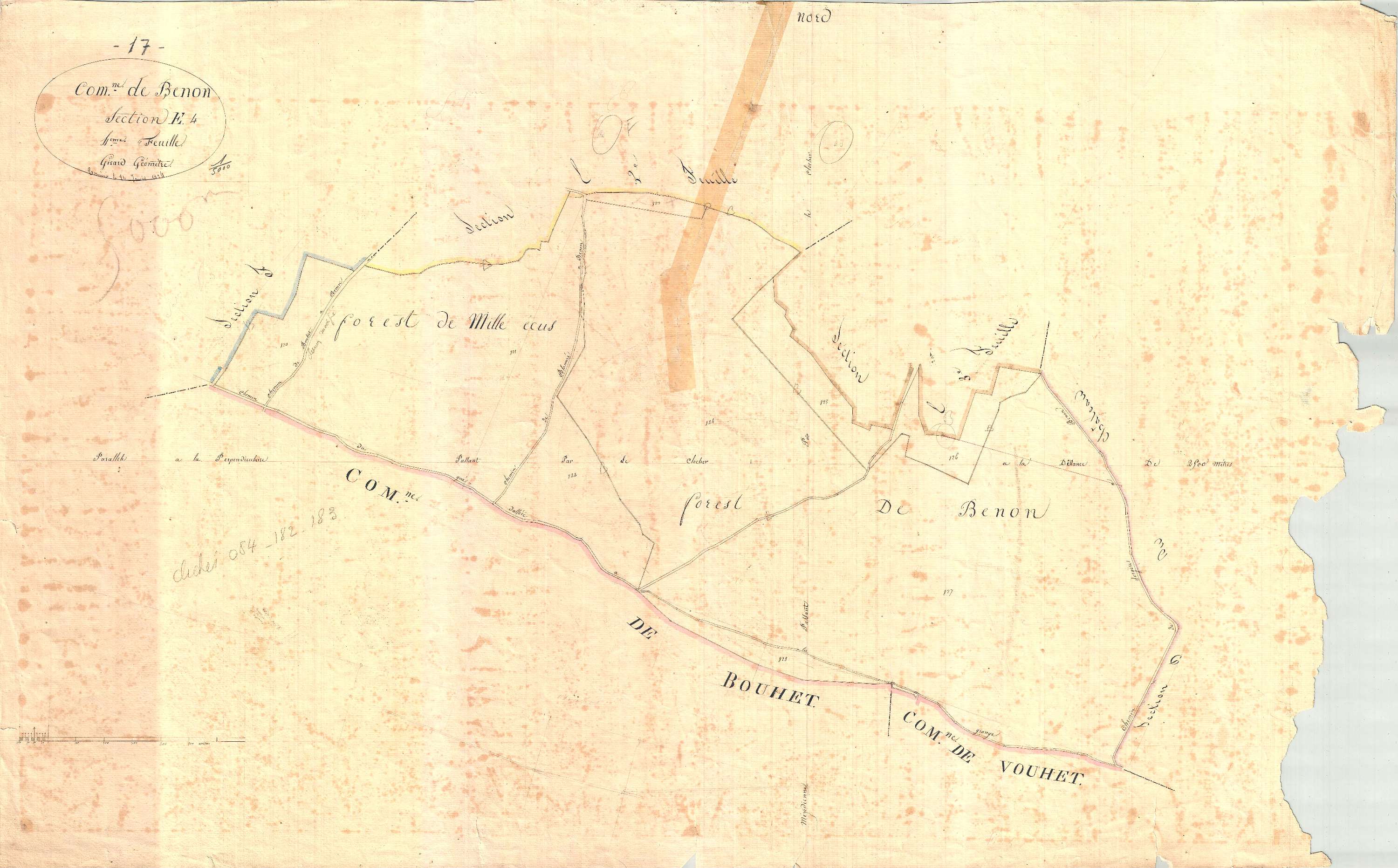 Benon - Section E4 dite de la Roullière.