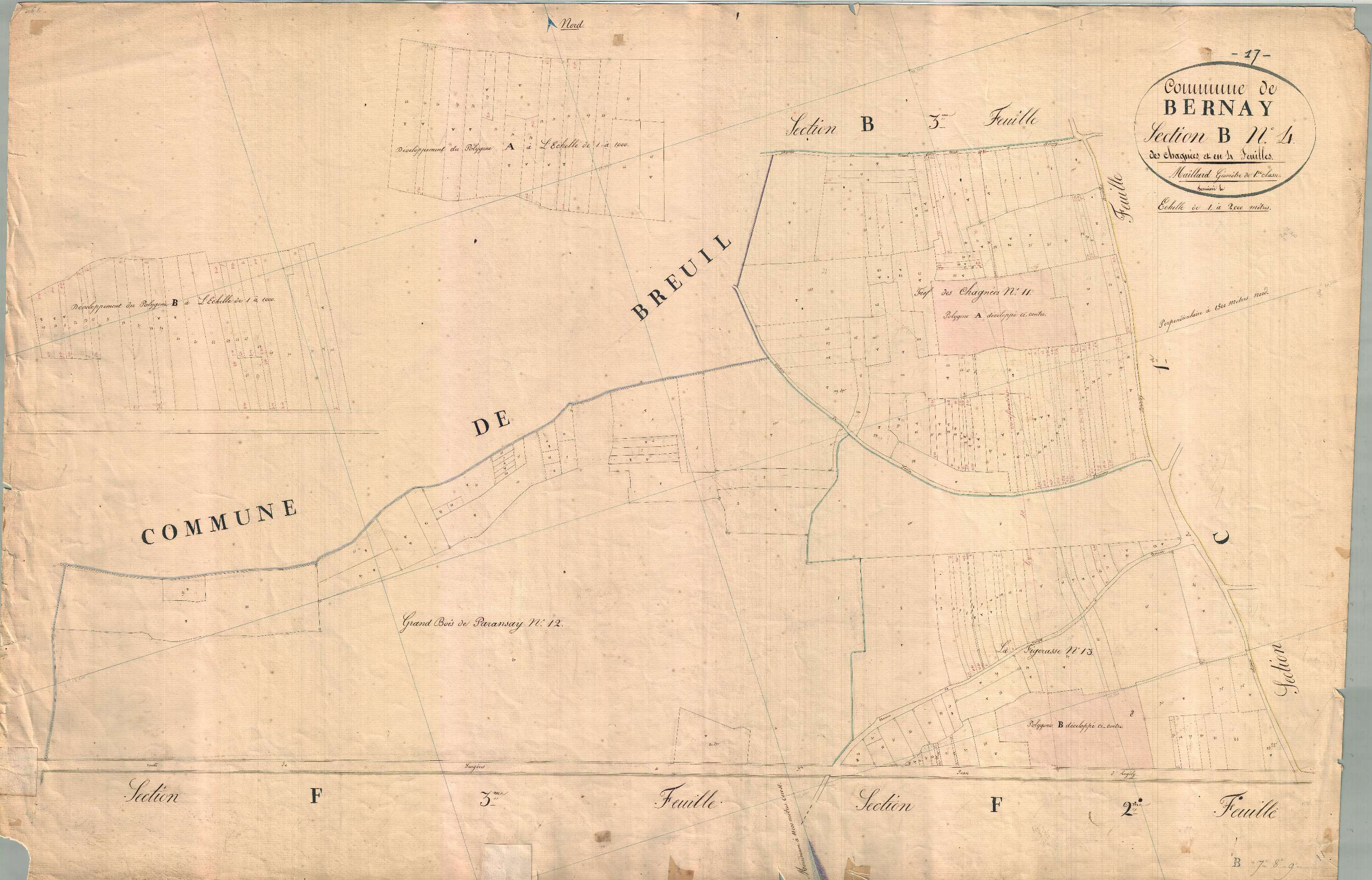Bernay-Saint-Martin - Section B4 dite des Chagnées.