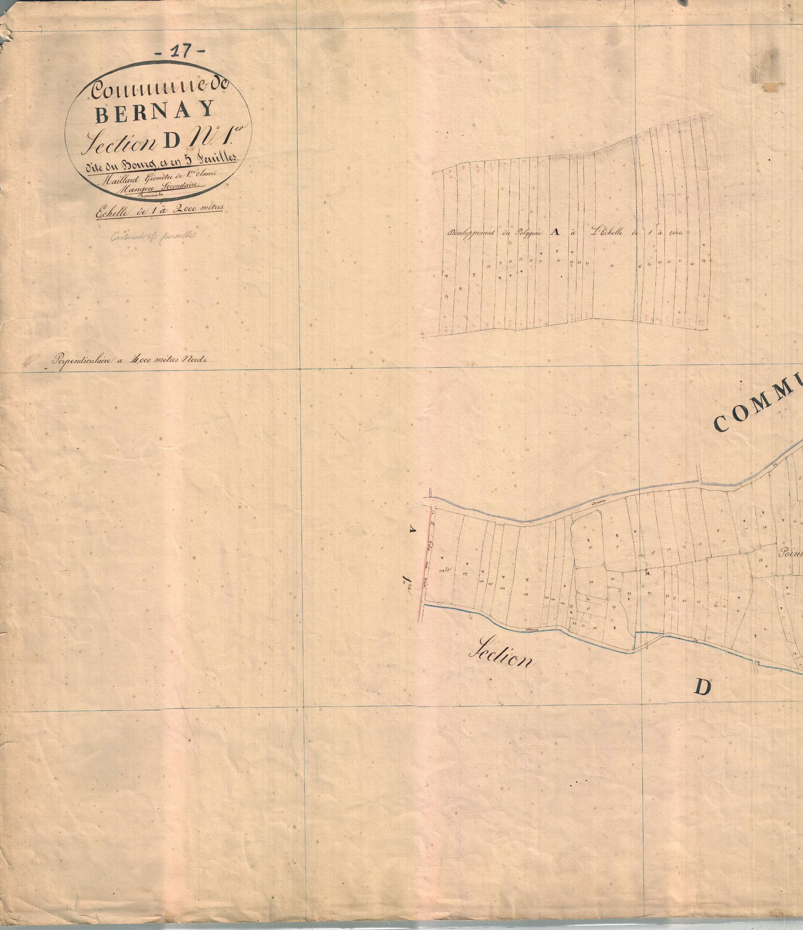 Bernay-Saint-Martin - Section D1 dite du Bourg.