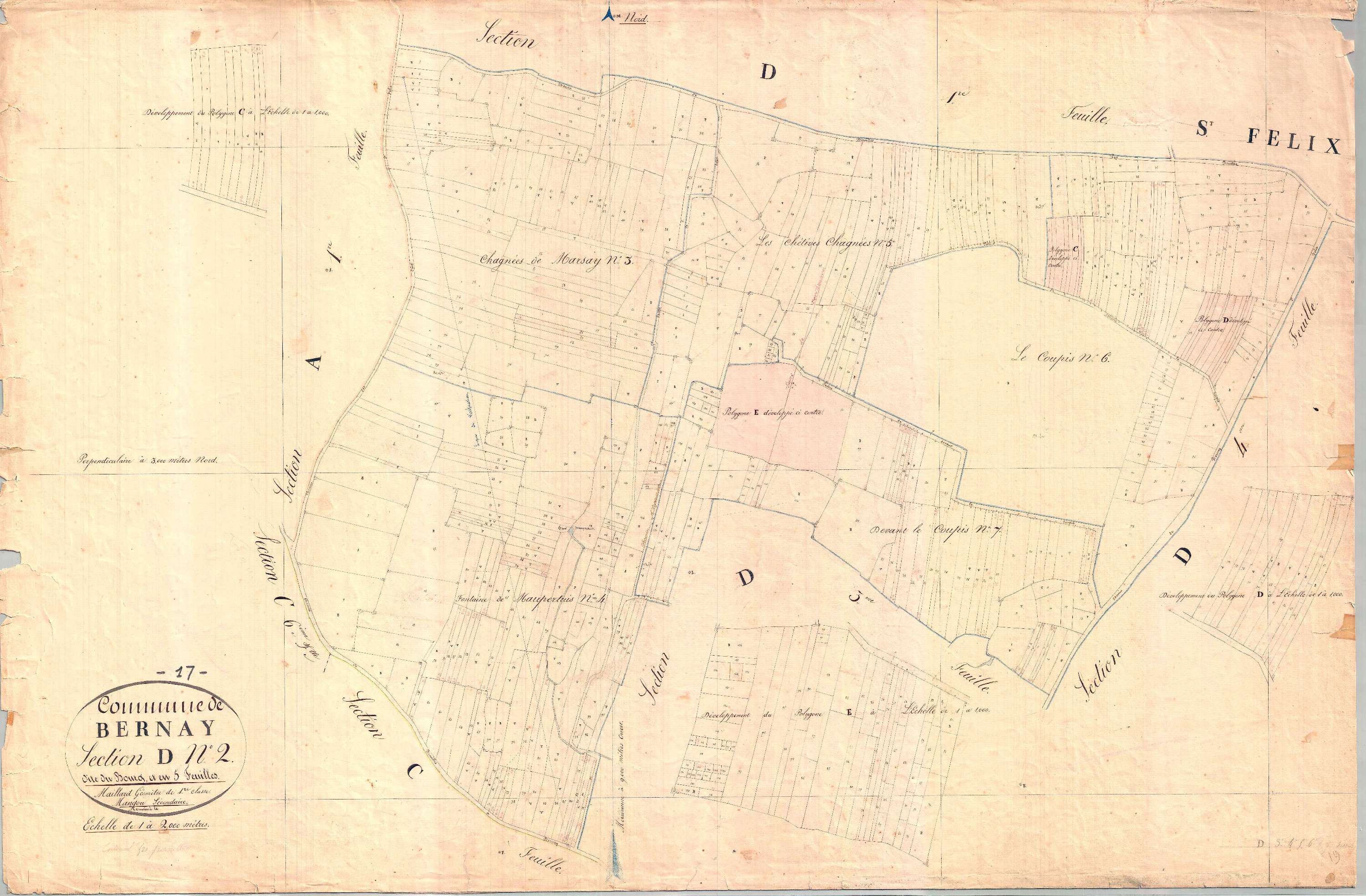 Bernay-Saint-Martin - Section D2 dite du Bourg.