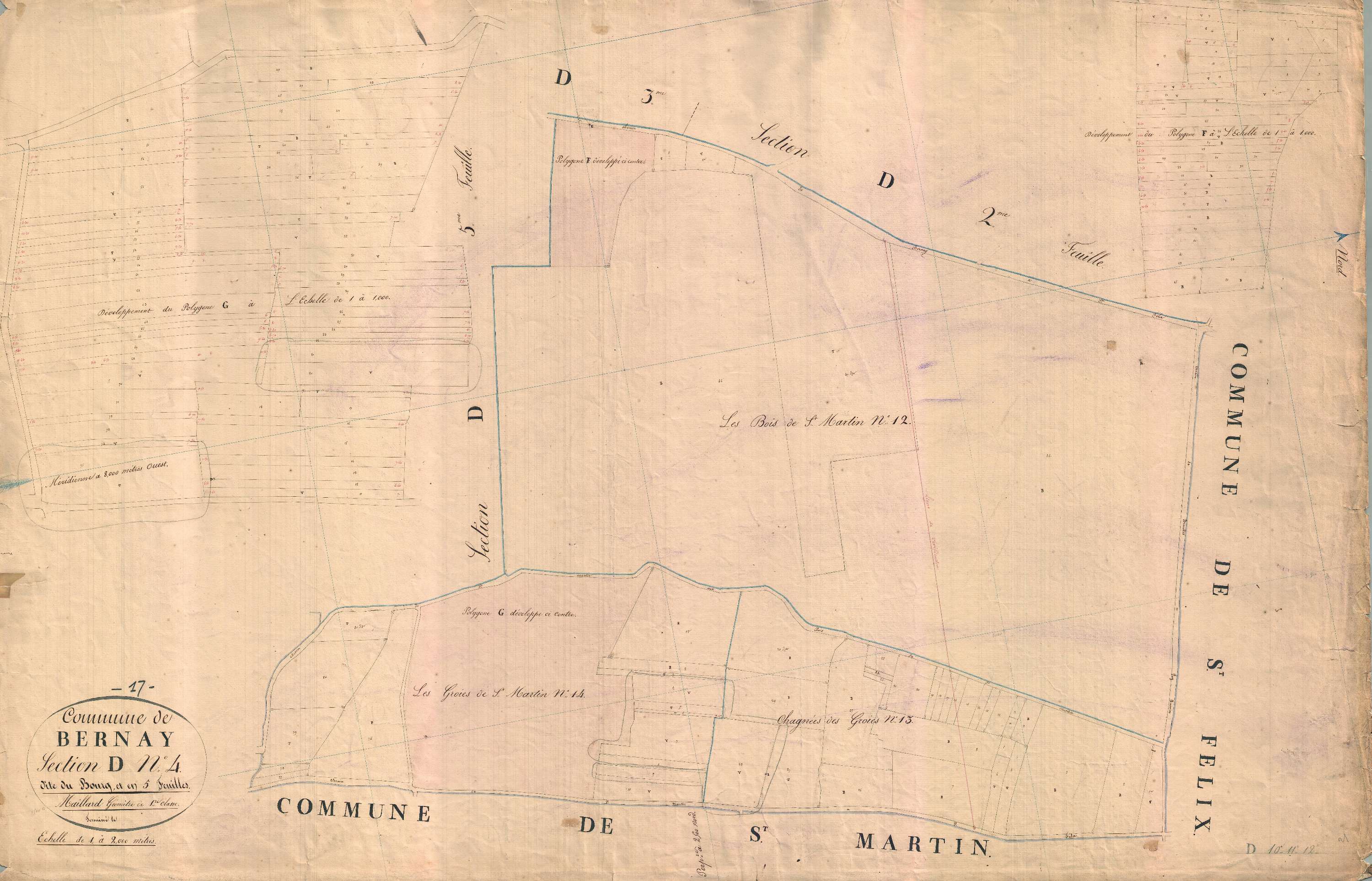 Bernay-Saint-Martin - Section D4 dite du Bourg.