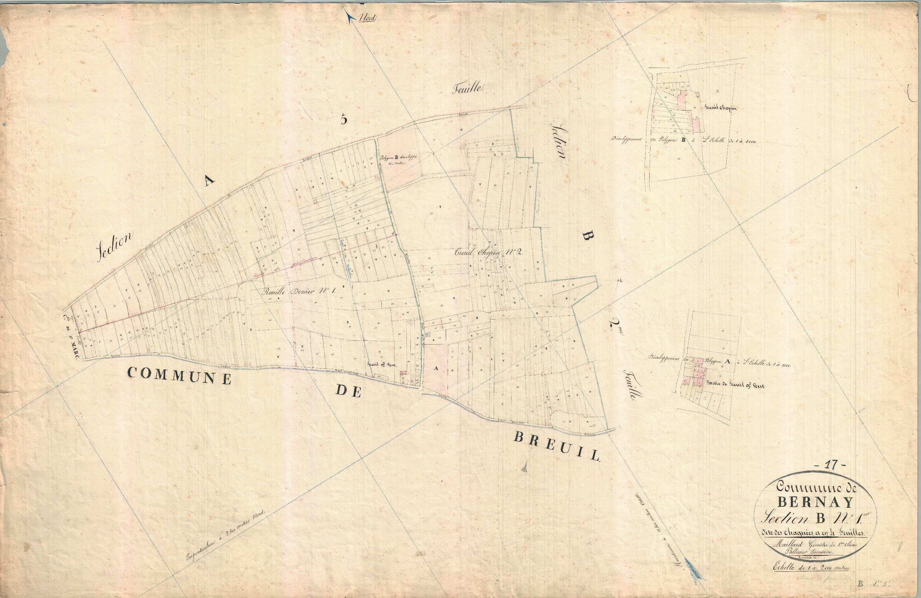 Bernay-Saint-Martin - Section B1 dite des Chagnées.