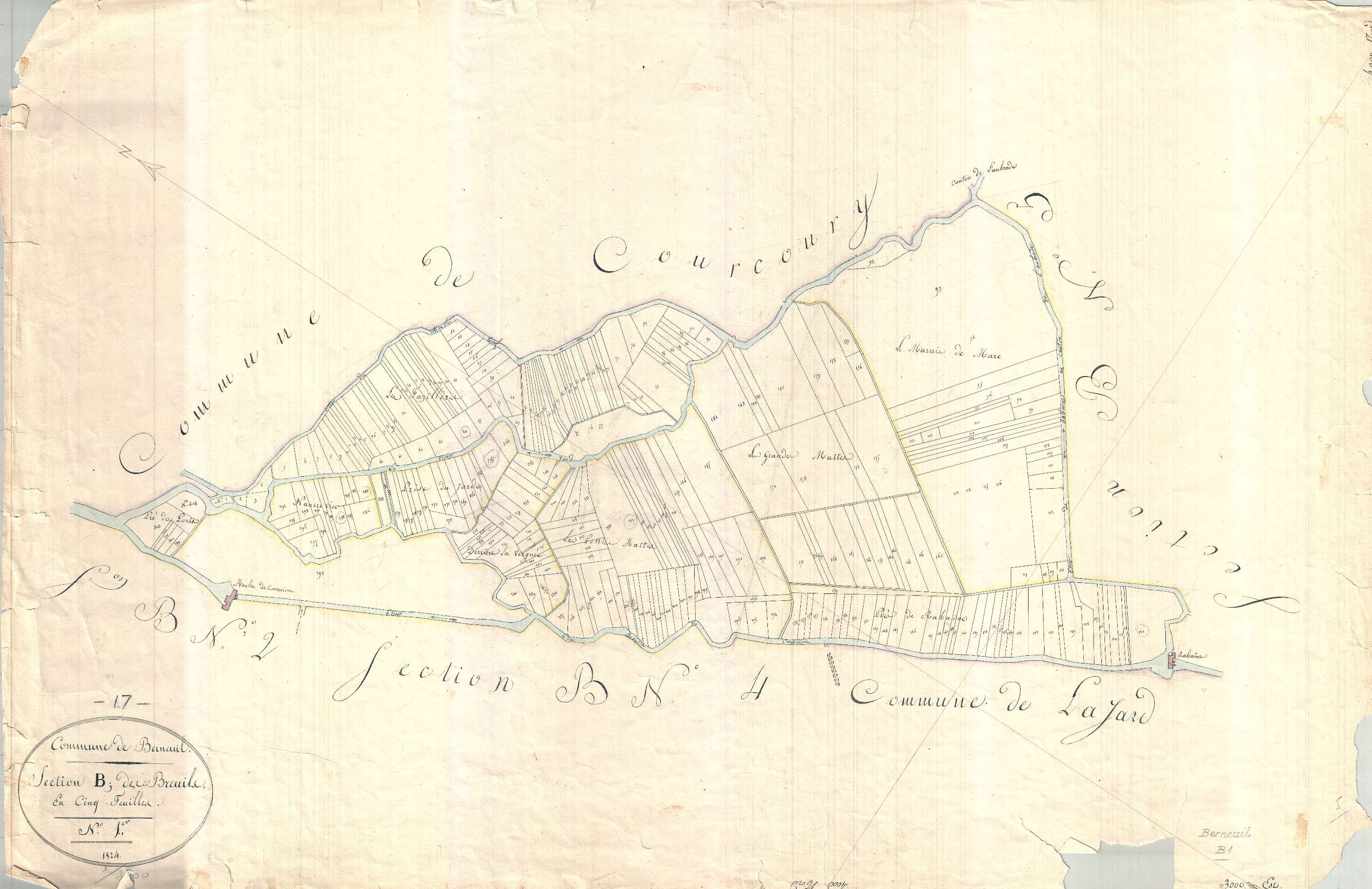 Berneuil - Section B1 dite des Breuils.