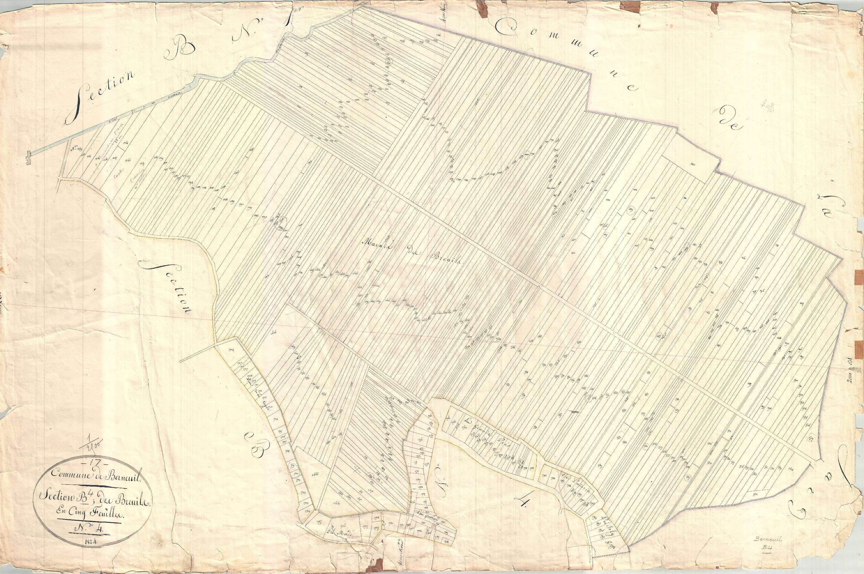 Berneuil - Section B4 dite des Breuils.