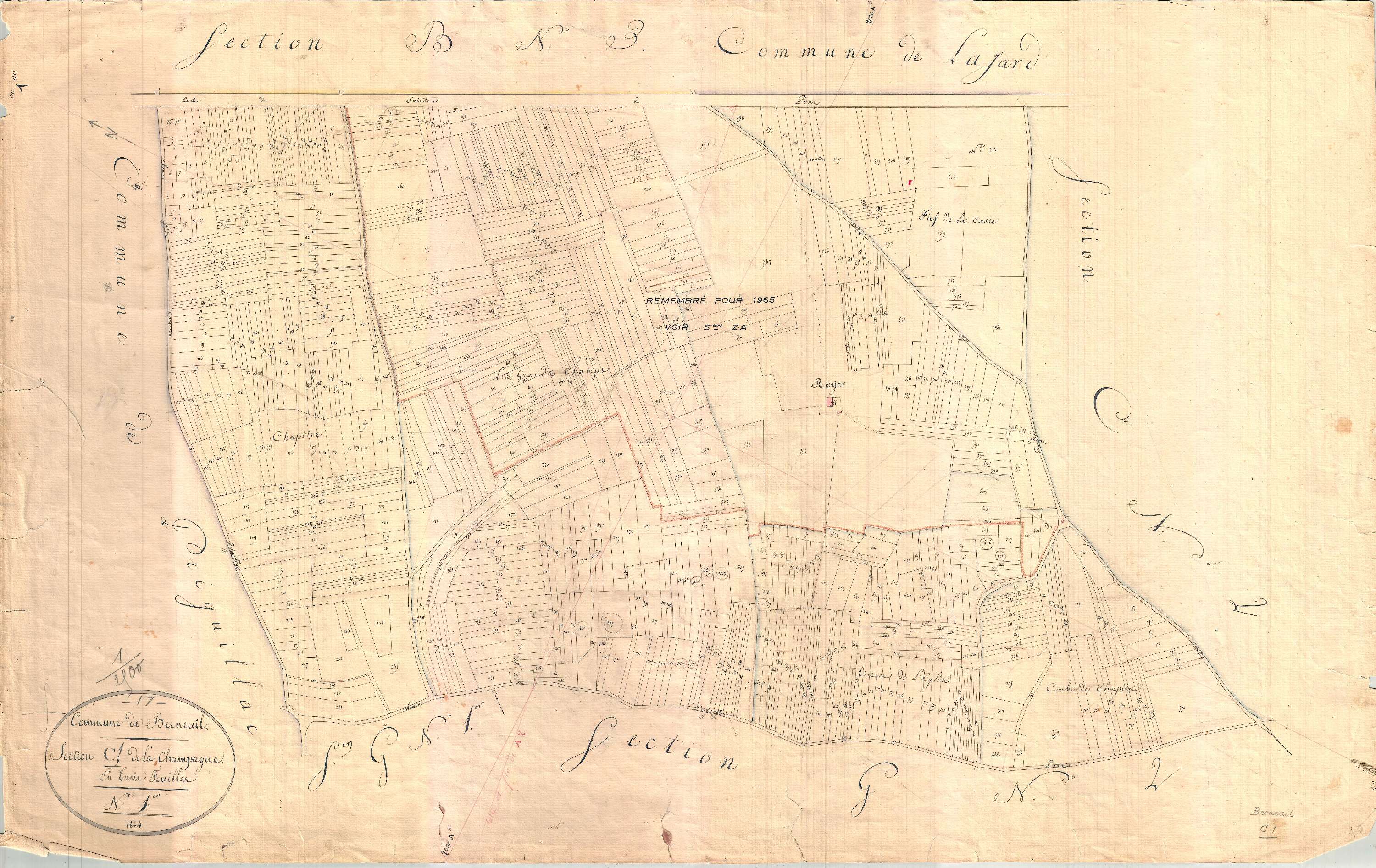 Berneuil - Section C1 dite de la Champagne.