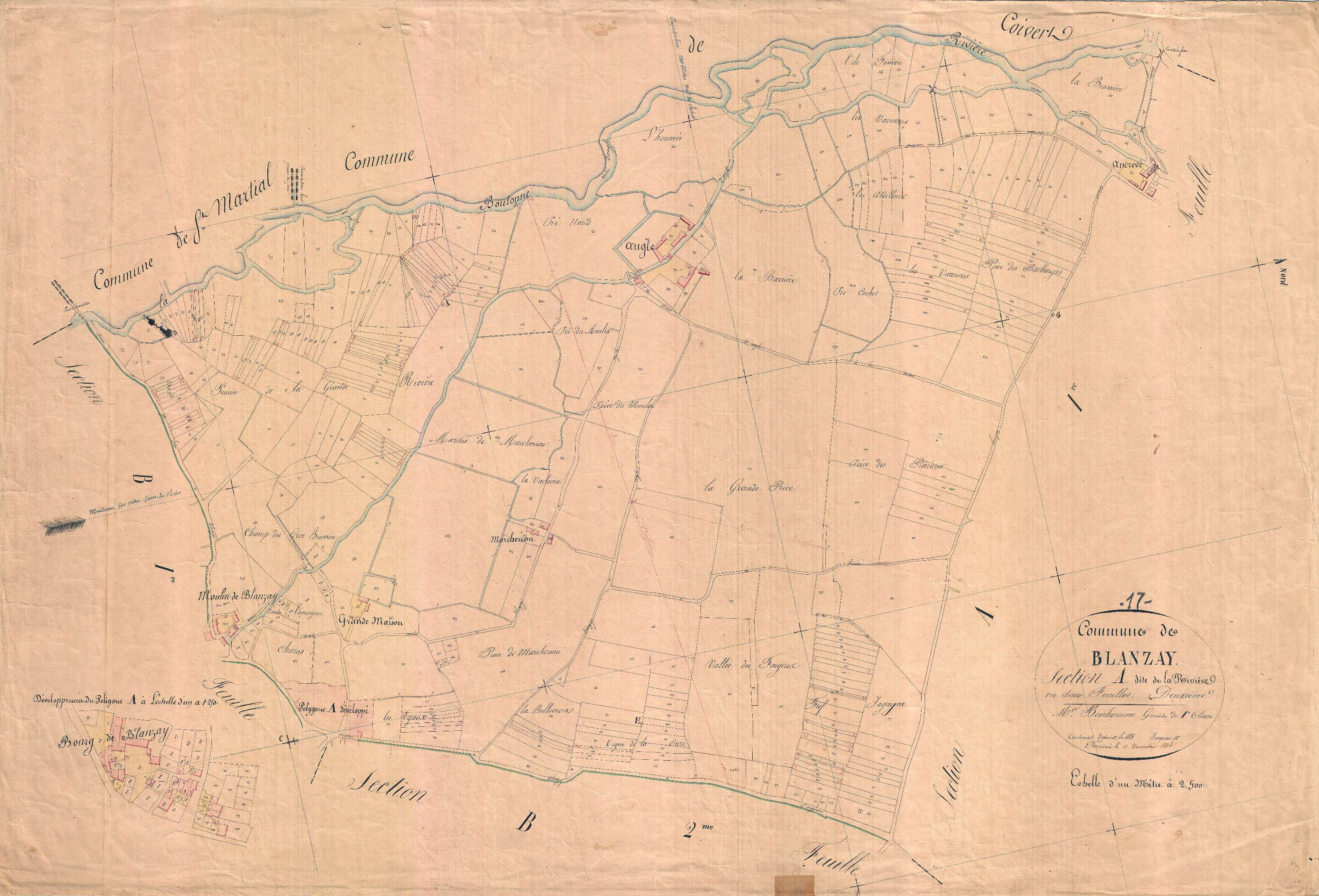 Blanzay-sur-Boutonne - Section A2 dite de la Rivière.