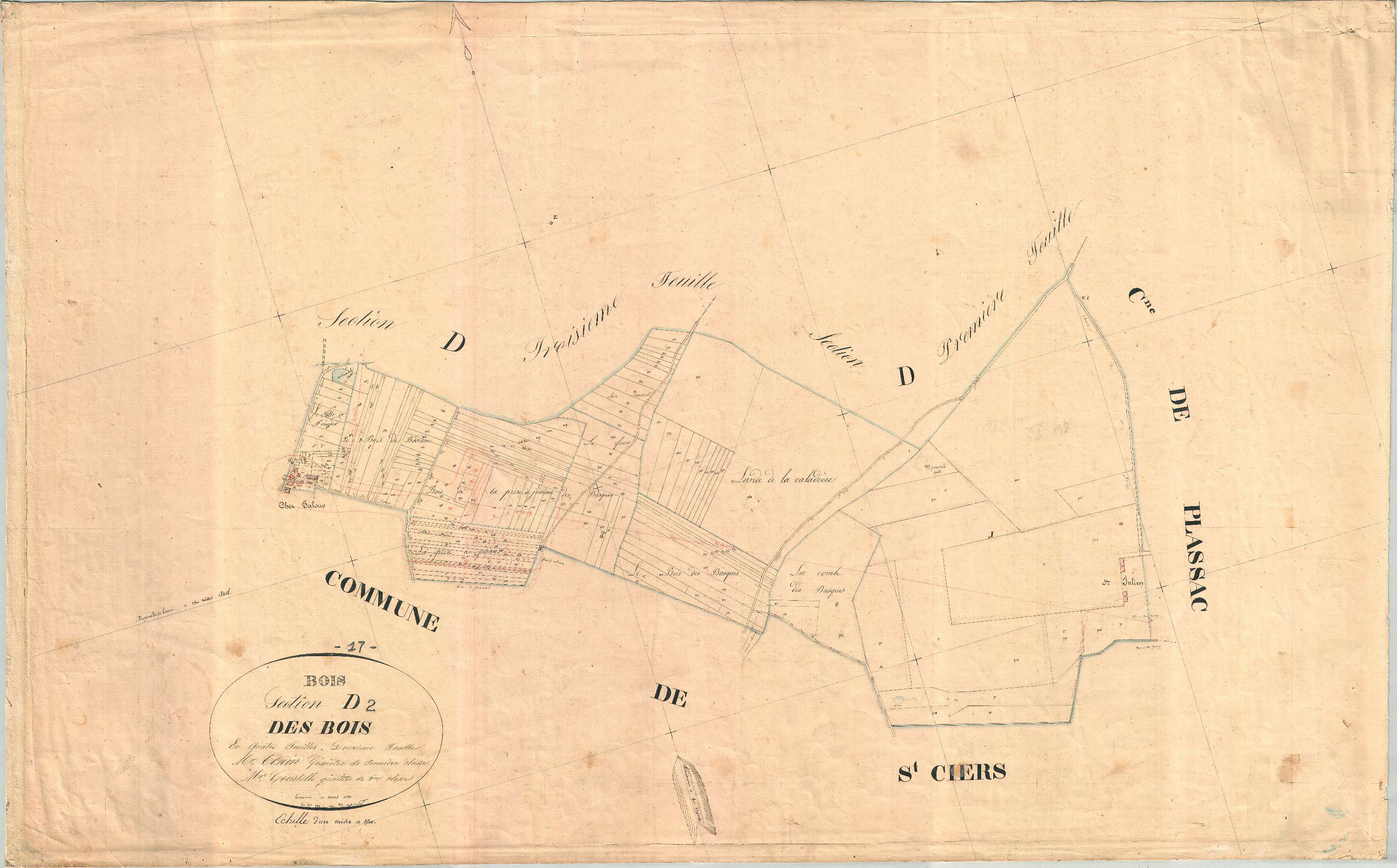 Bois - Section D2 dite des Bois.