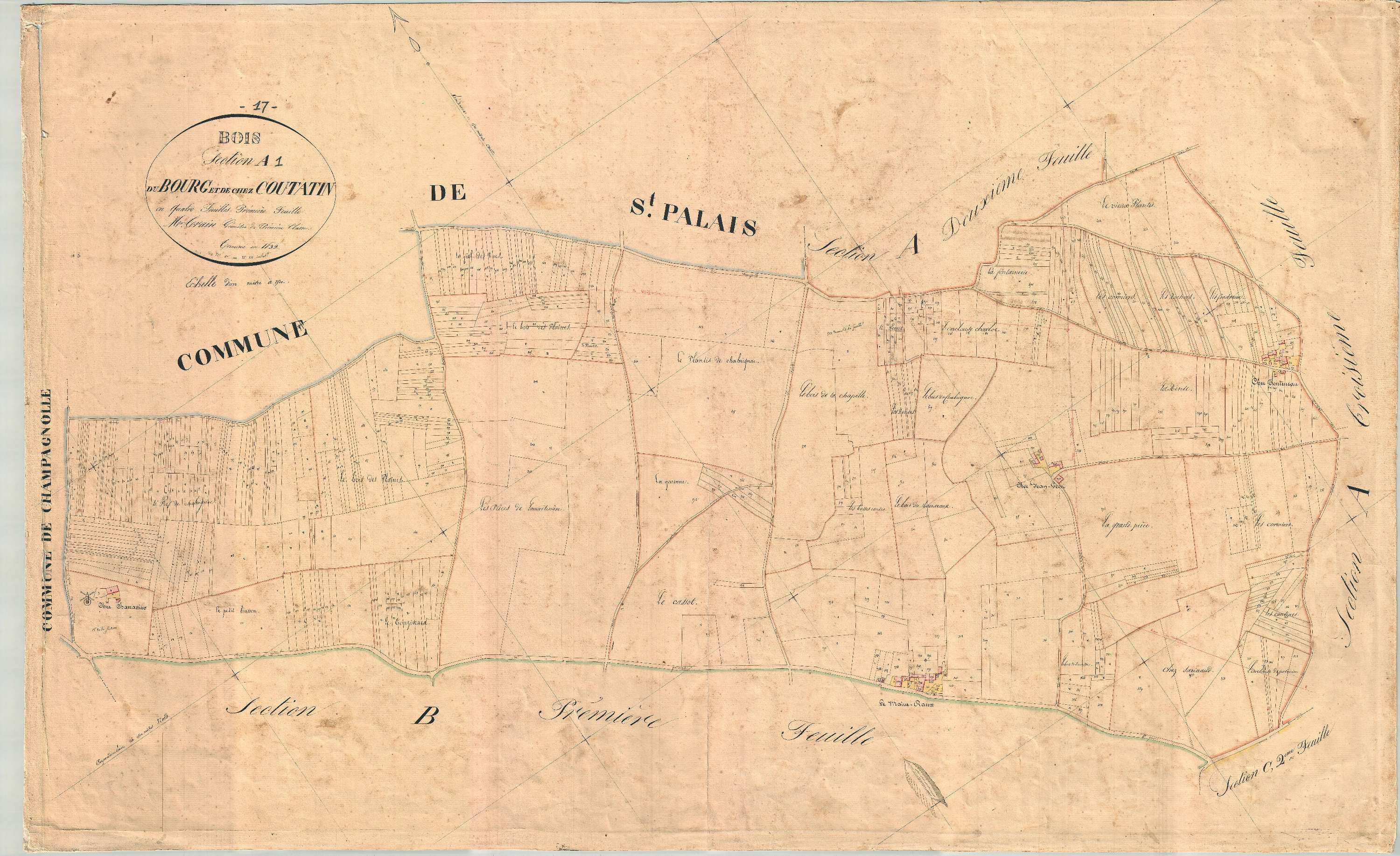 Bois - Section A1 dite du Bourg et de chez Coutatin.