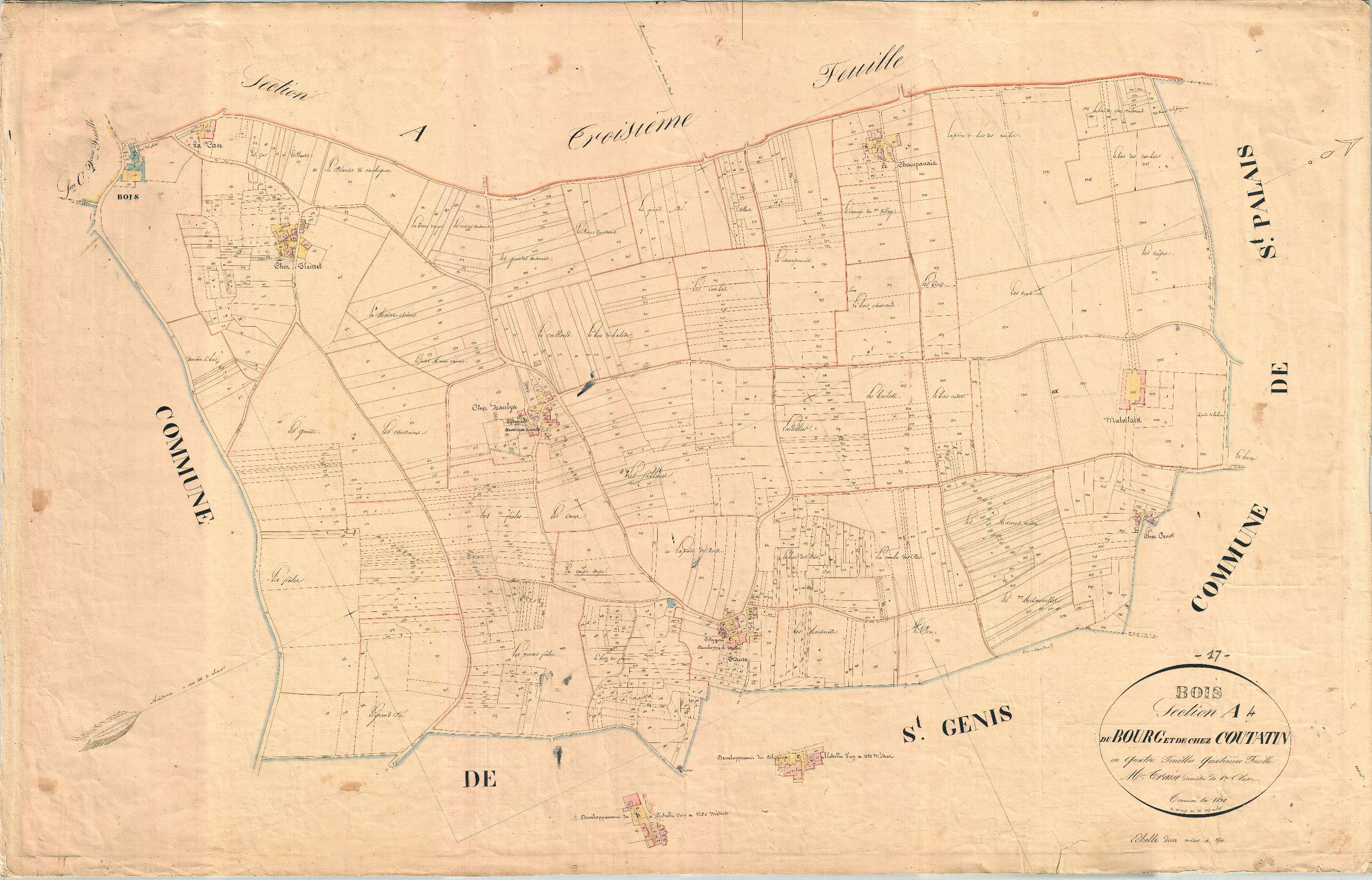 Bois - Section A4 dite du Bourg et de chez Coutatin.
