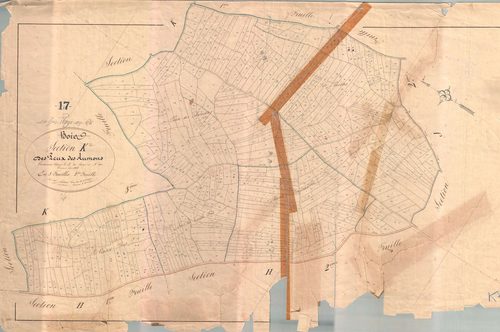 Le Bois-Plage-en-Ré - Section K2 dite des Peux aux Aumons. [document en très mauvais état]
