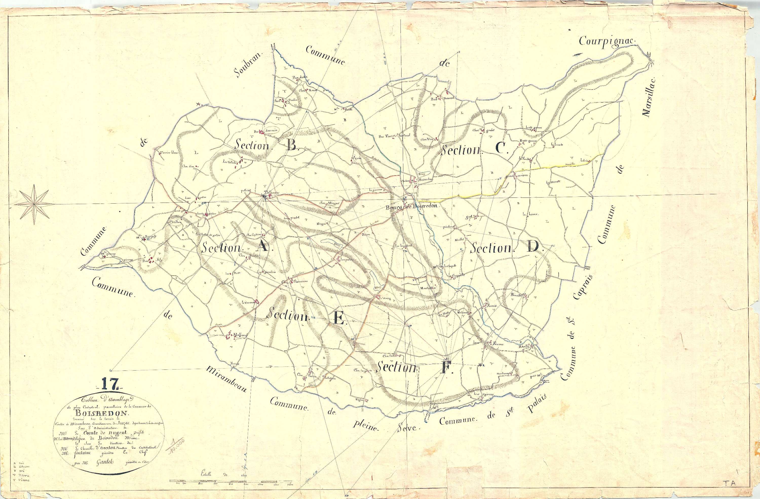 Boisredon - Tableau d'assemblage.