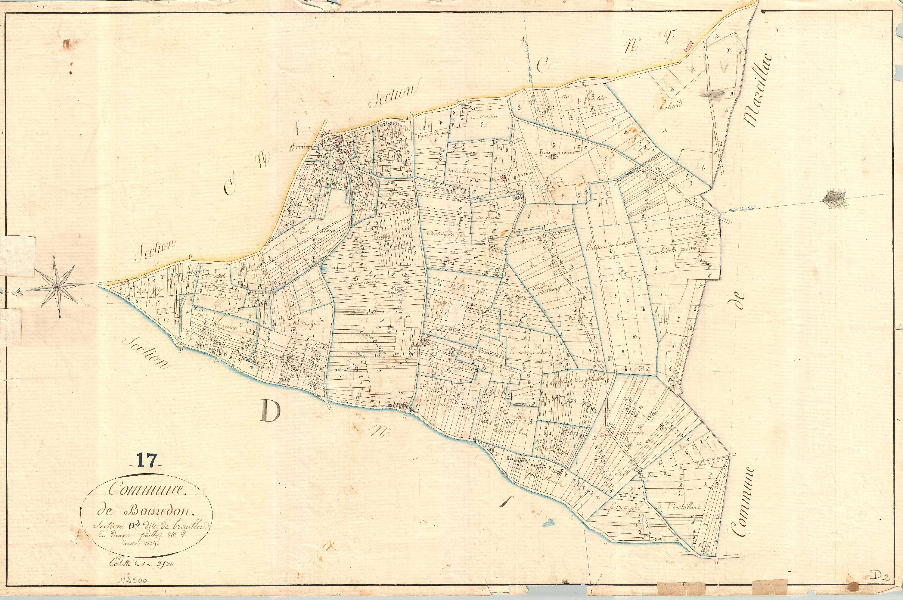 Boisredon - Section D2 dite de Breuillet.