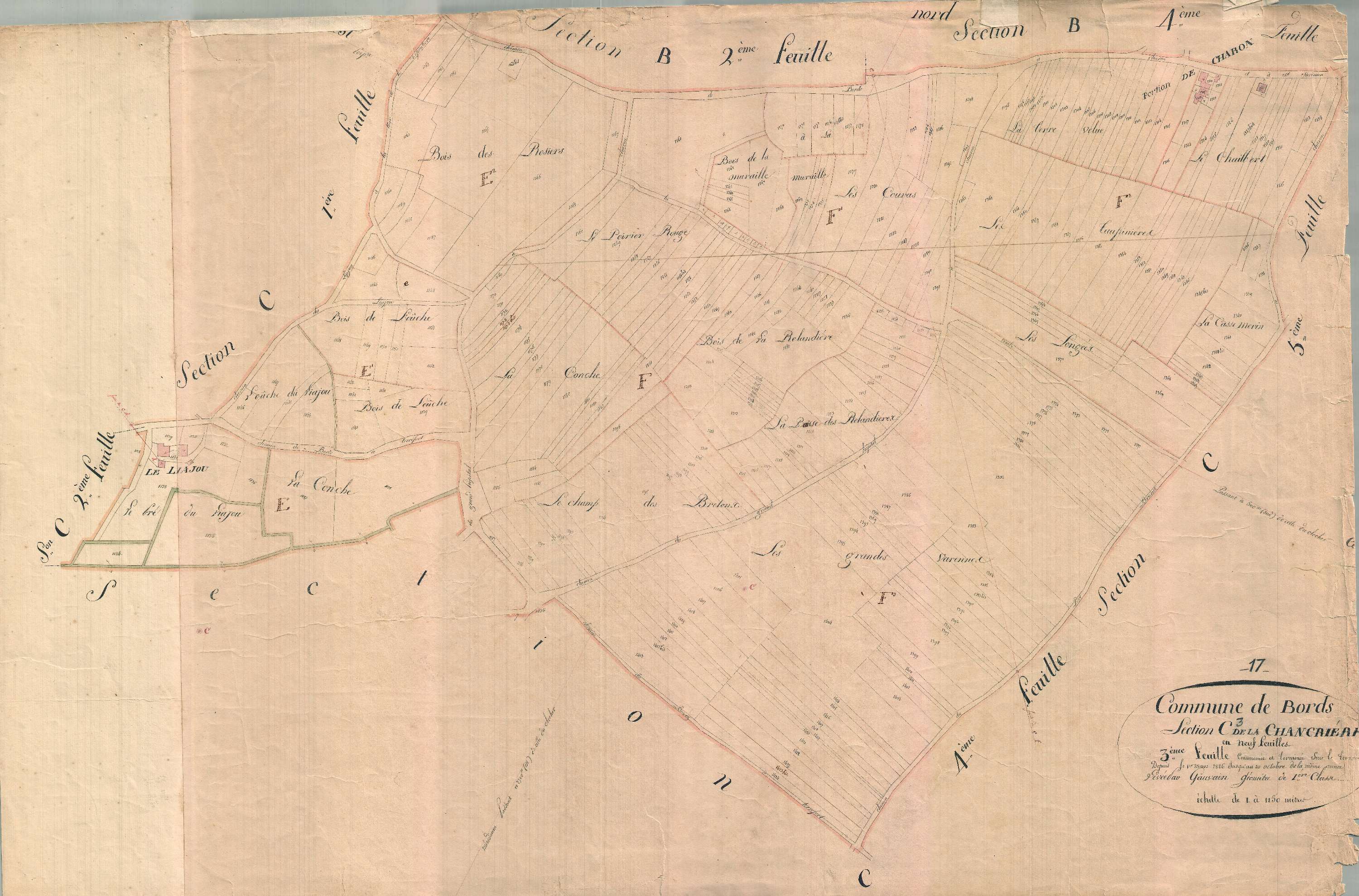 Bords - Section C3 dite de la Chancrière.