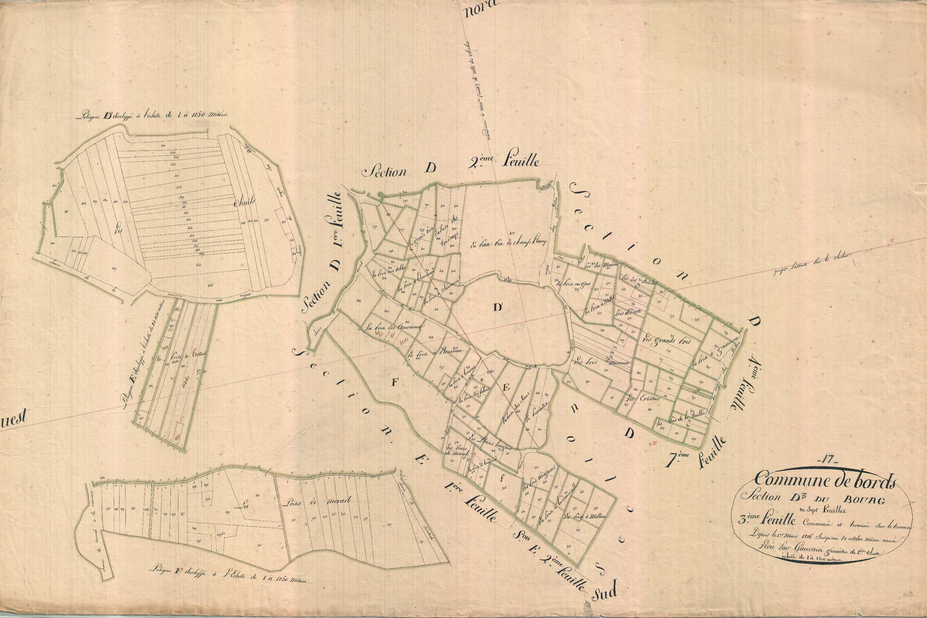 Bords - Section D3 dite du Bourg.