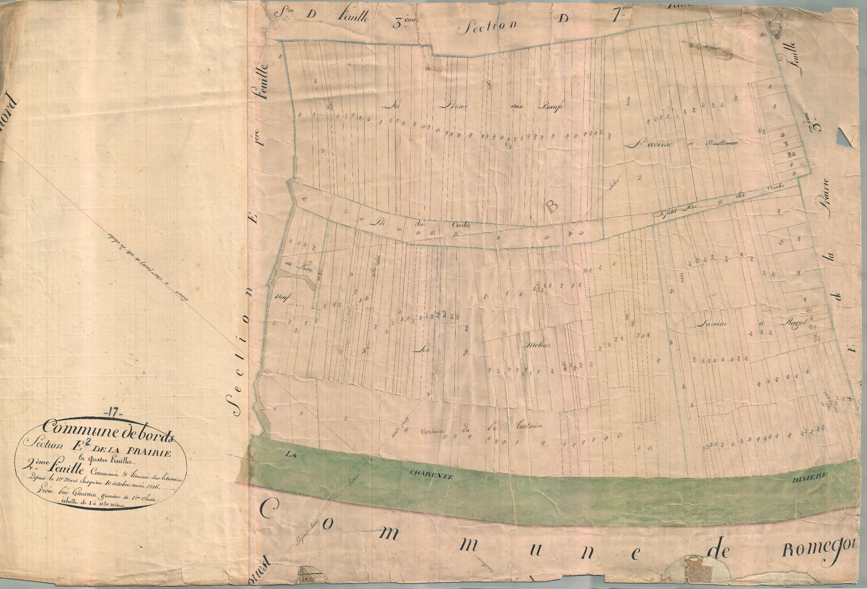 Bords - Section E2 dite de la Prairie.