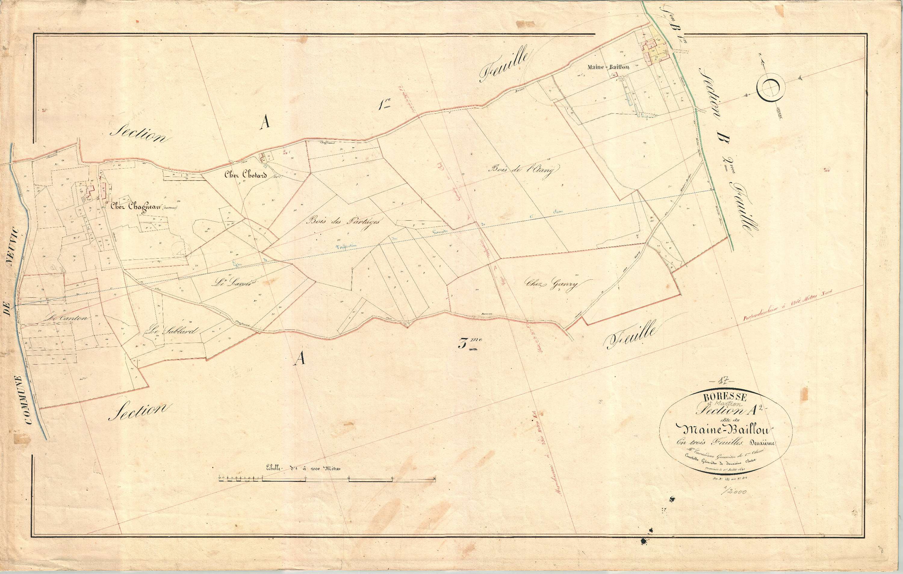 Boresse-et-Martron - Section A2 dite du Maine-Baillou.