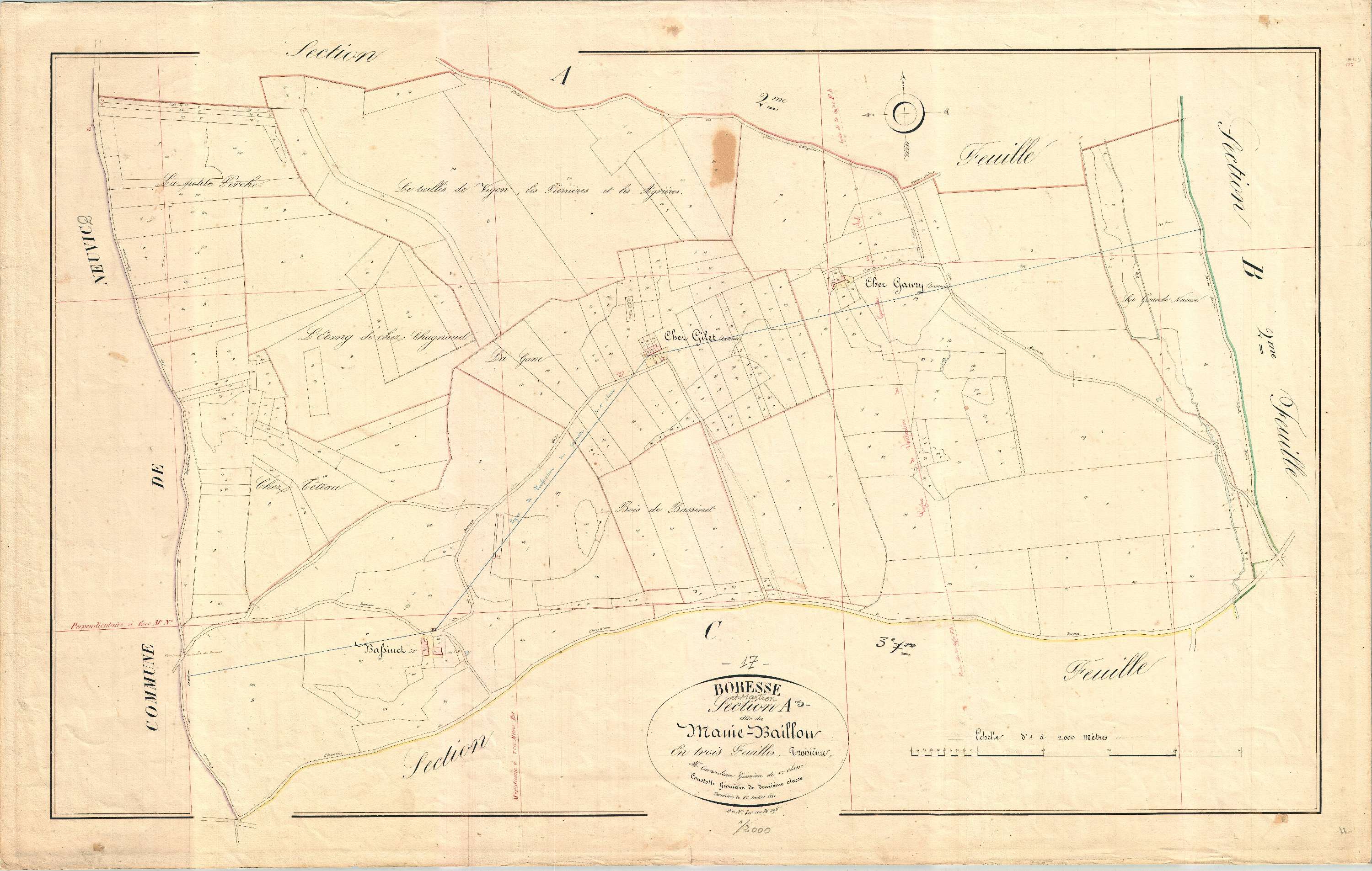 Boresse-et-Martron - Section A3 dite du Maine-Baillou.