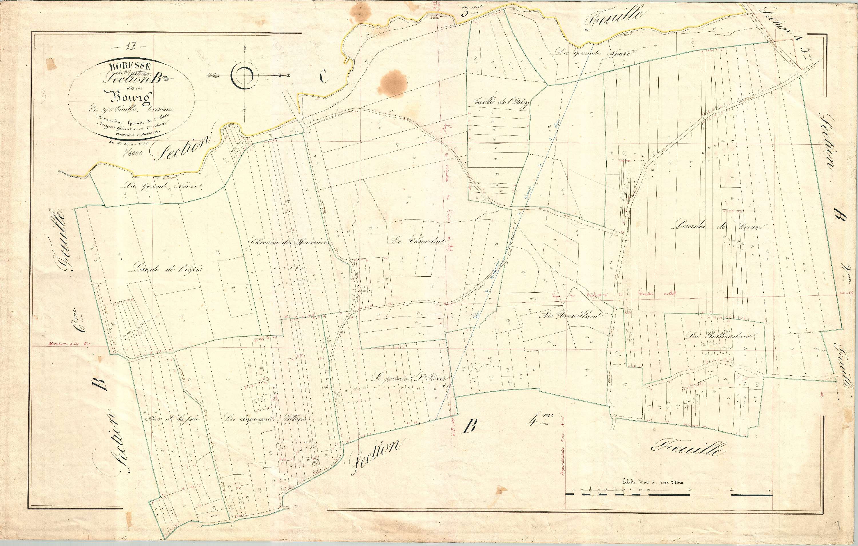 Boresse-et-Martron - Section B3 dite du Bourg.