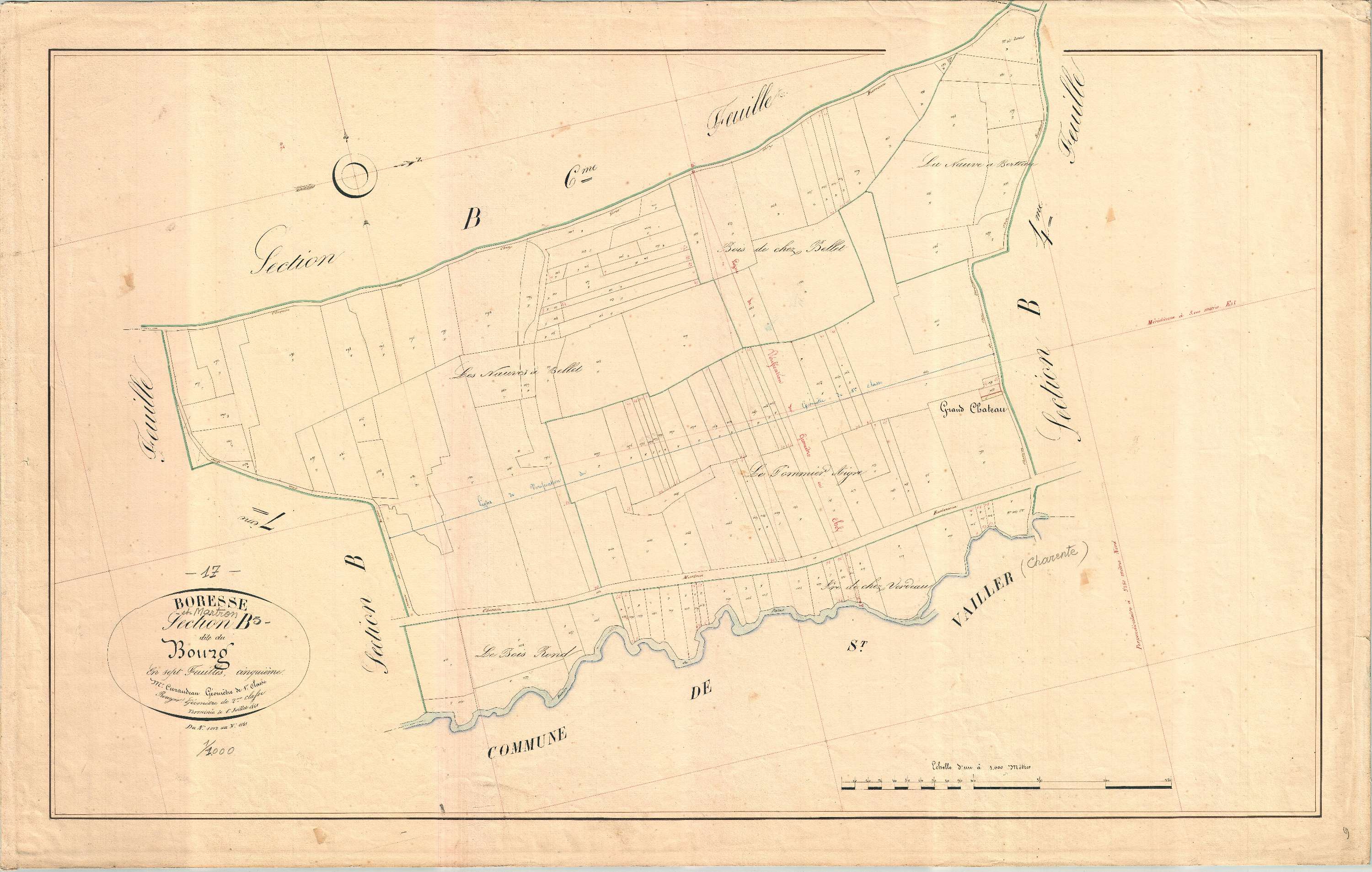 Boresse-et-Martron - Section B5 dite du Bourg.