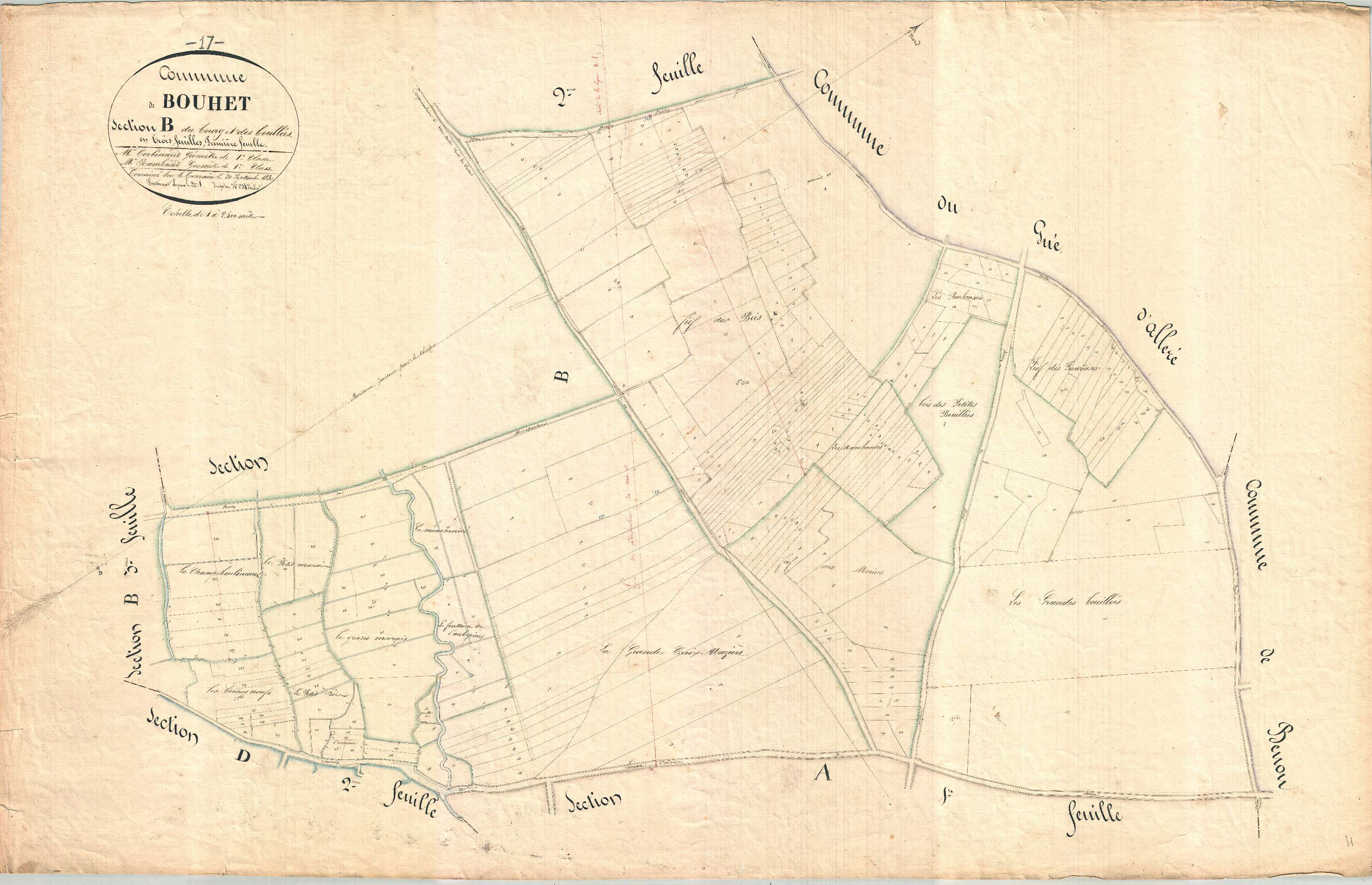 Bouhet - Section B1 dite du Bourg et des Bouliées.