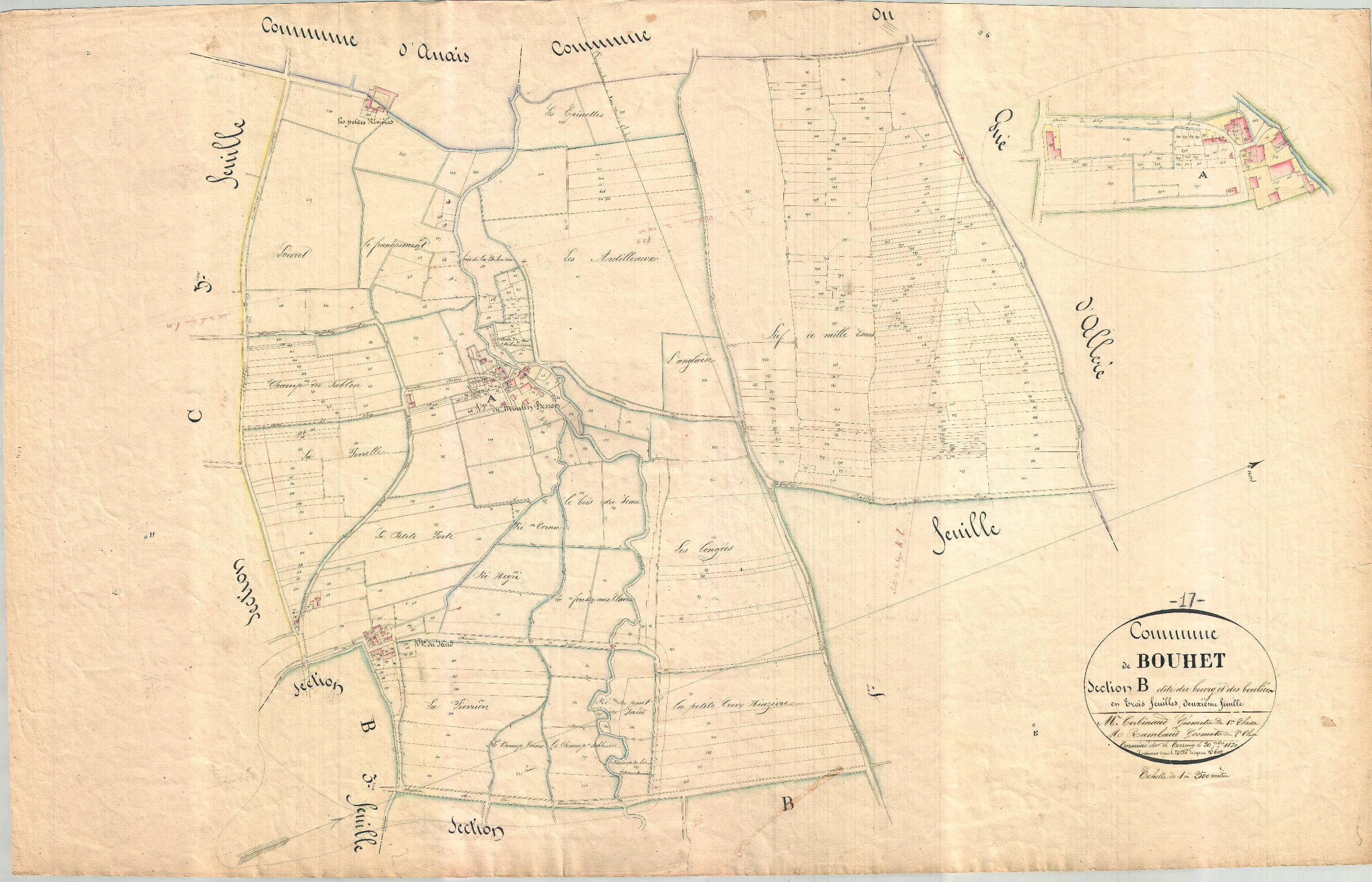 Bouhet - Section B2 dite du Bourg et des Bouliées.