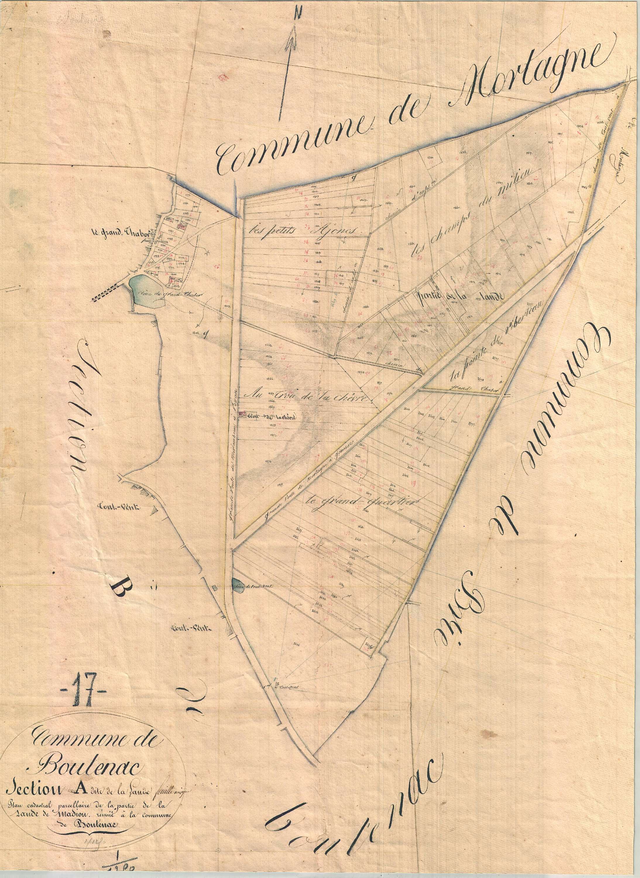 Boutenac-Touvent - Section A dite de la Lande.