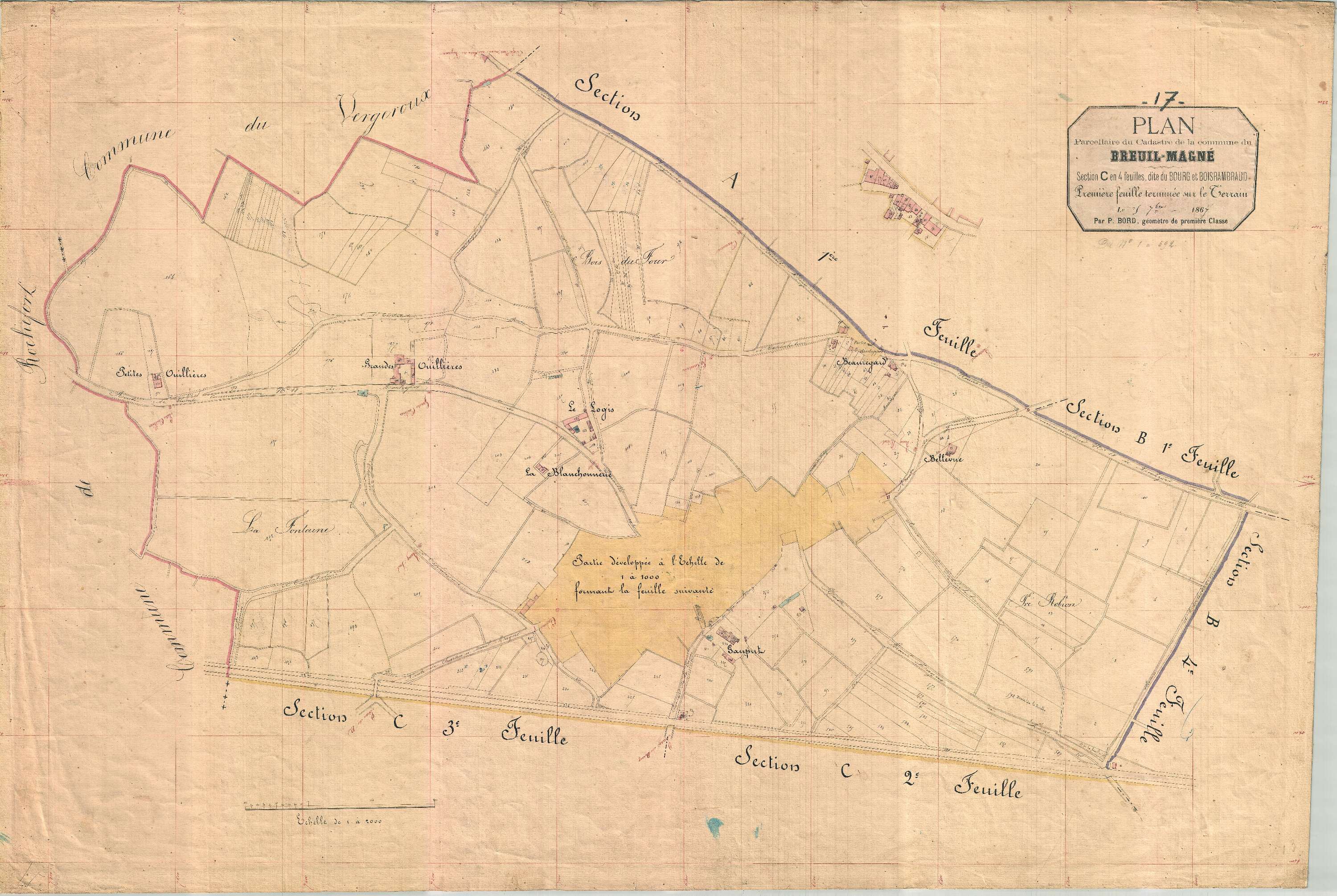 Breuil-Magné - Section C1 dite du Bourg et de Boisrambraud.