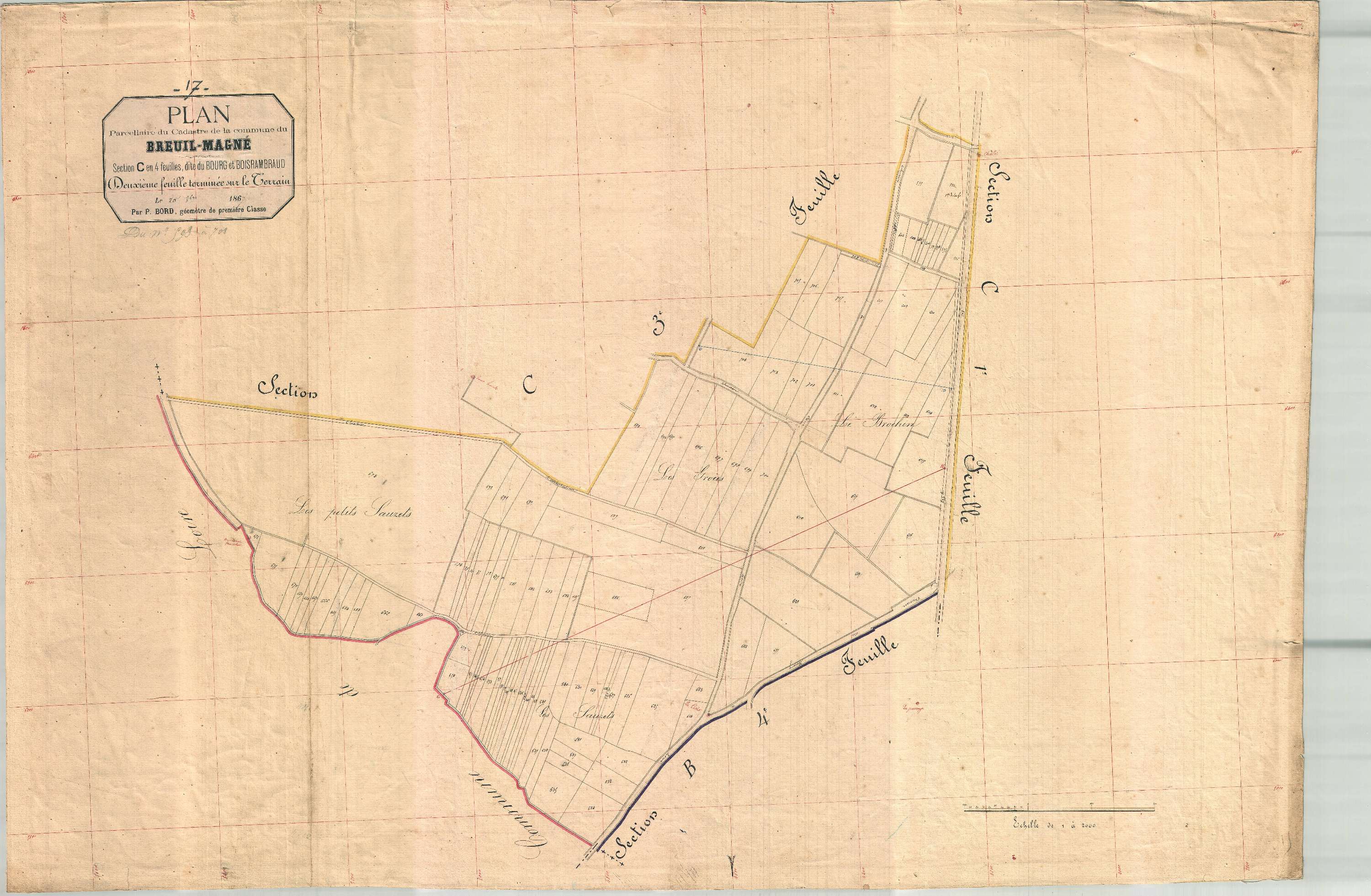 Breuil-Magné - Section C2 dite du Bourg et de Boisrambraud.